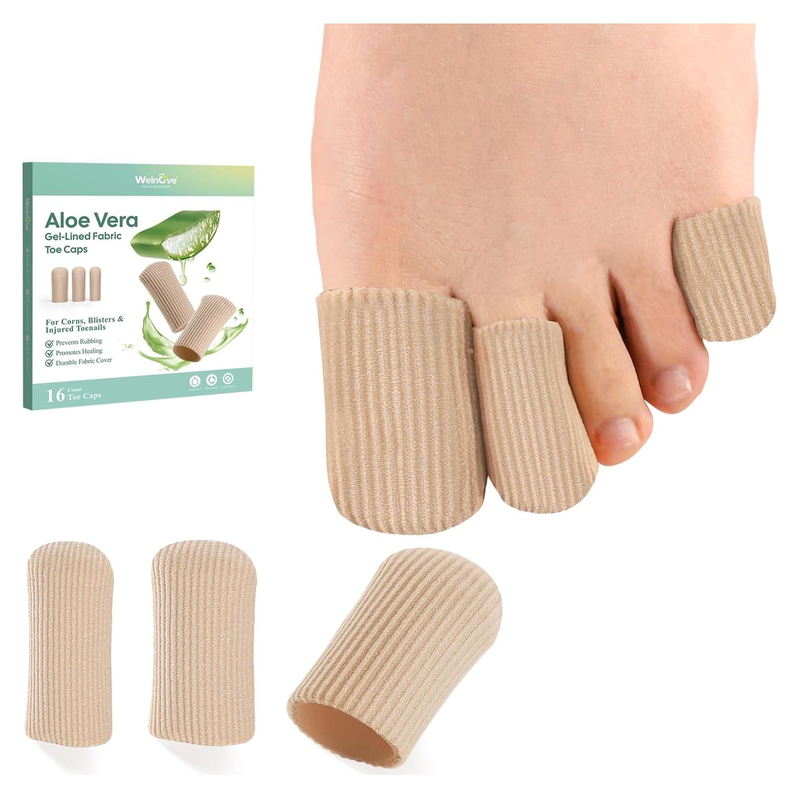 Protectores de Dedos Welnove - 16 Mangas de Silicona con Gel