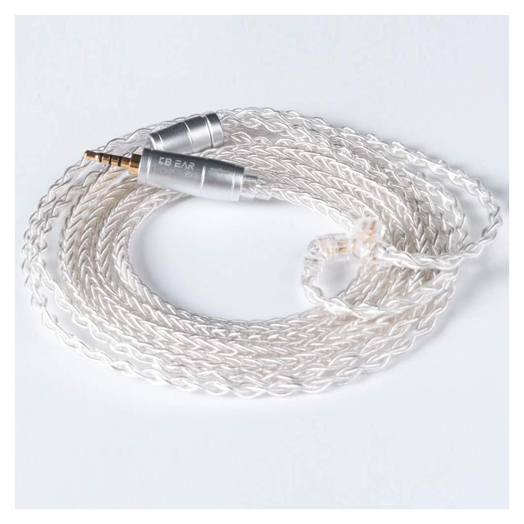 Cable de Auriculares KBEAR 8 Núcleos Cobre Plateado 2.5mm