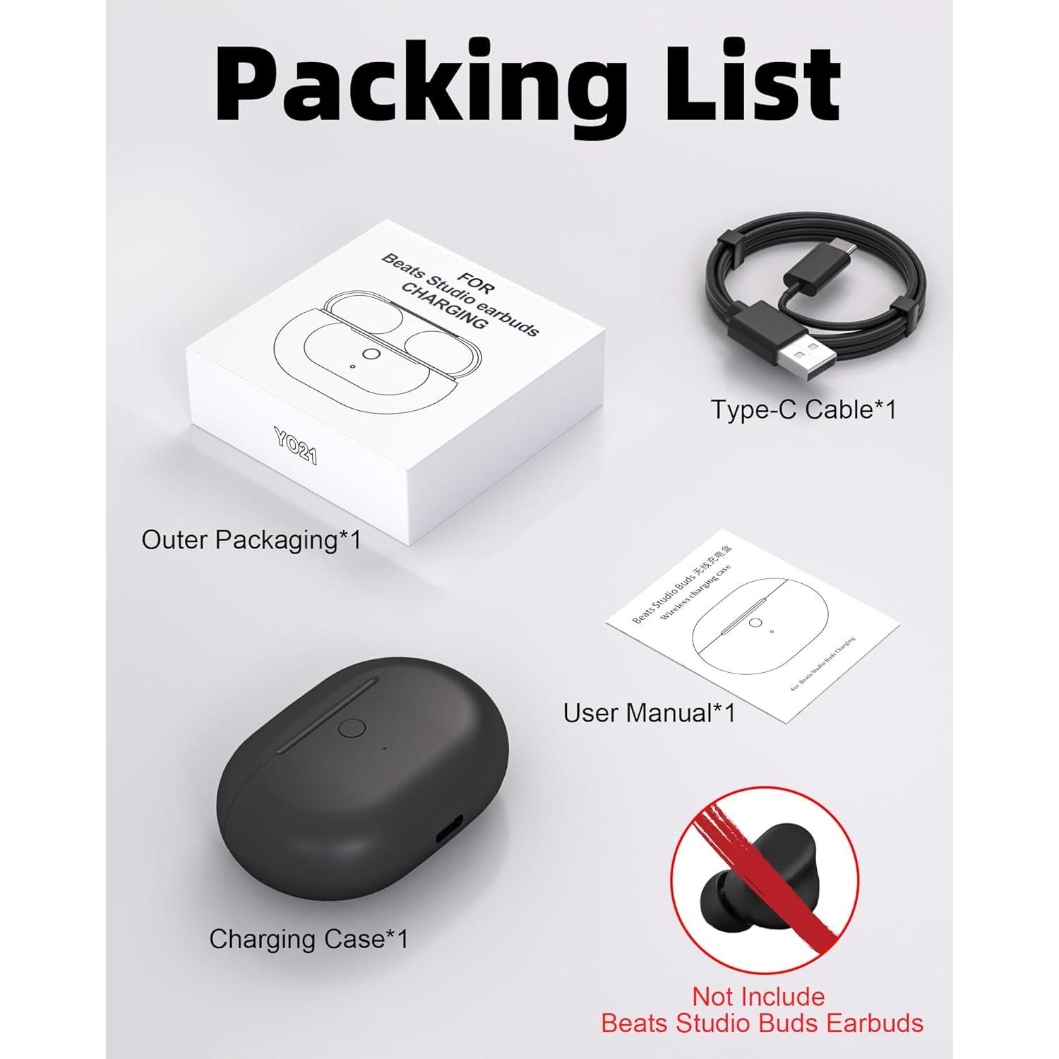 Estuche de Carga Reemplazo Beats Studio Buds 660mAh