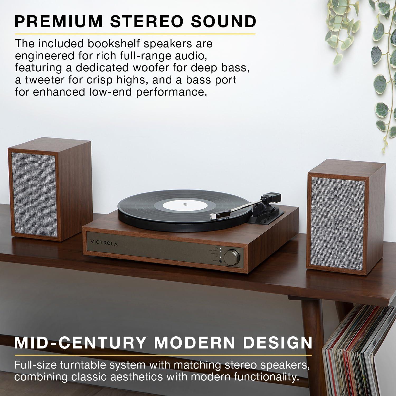 Tocadiscos Bluetooth Victrola Harmony 3 Velocidades Natural