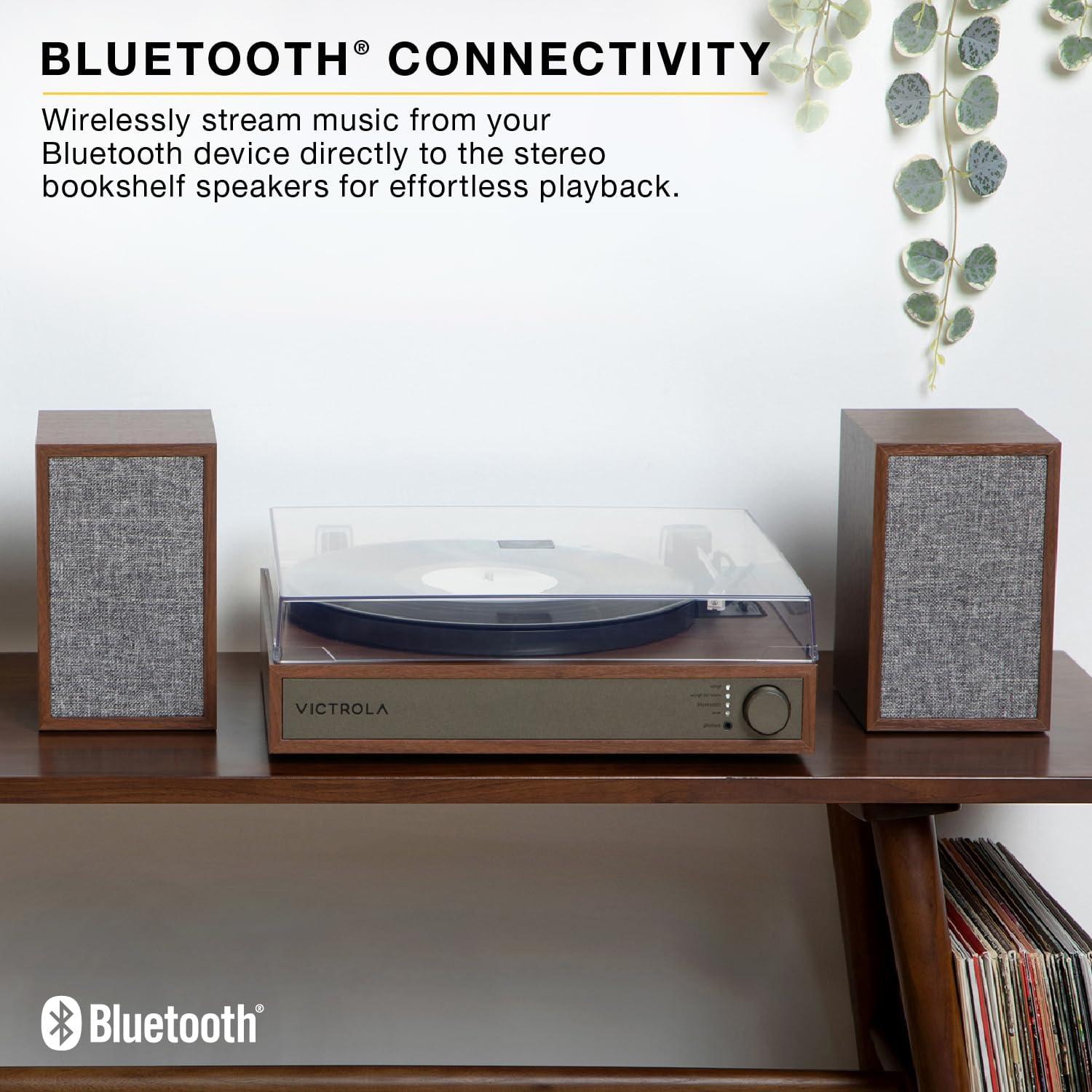 Tocadiscos Bluetooth Victrola Harmony 3 Velocidades Natural
