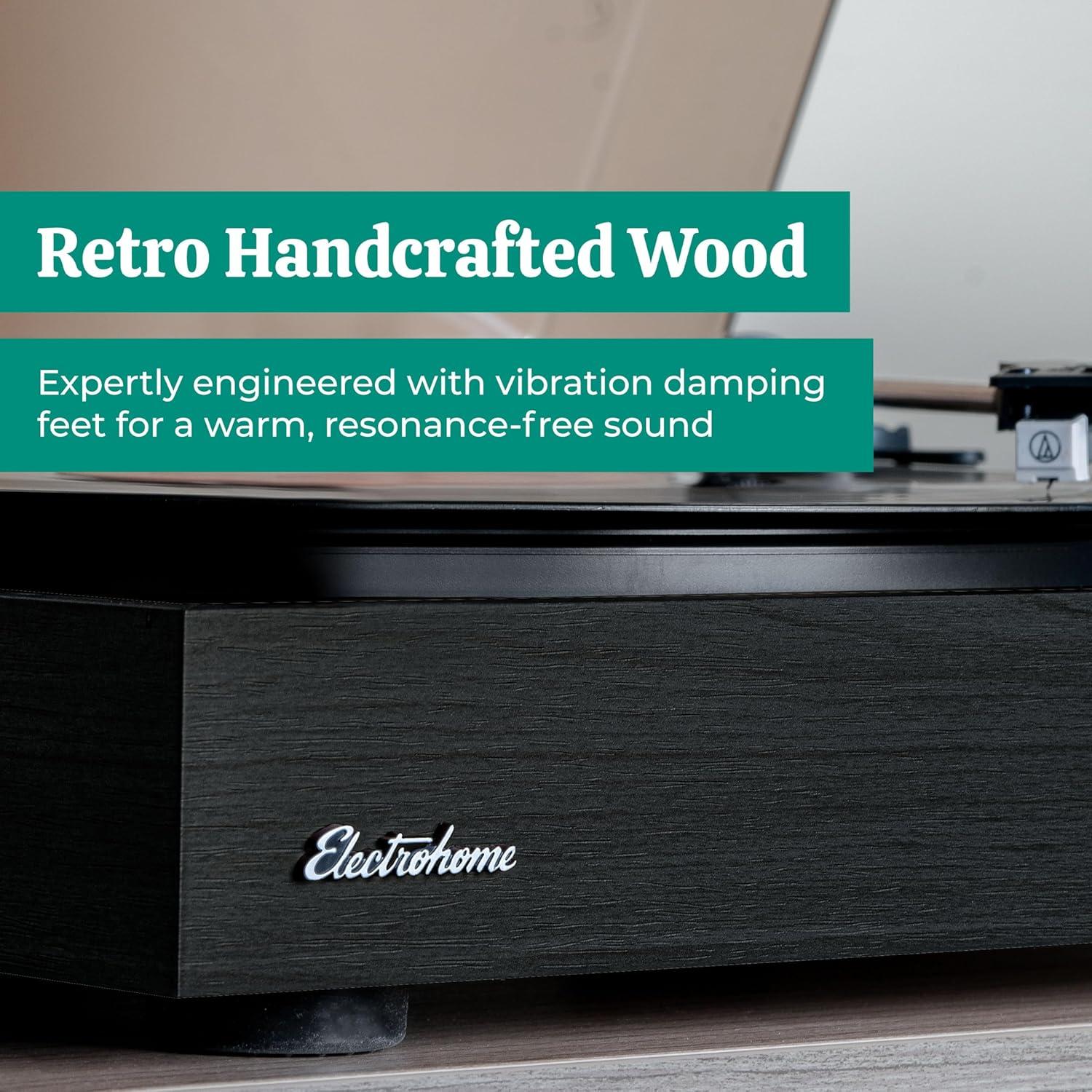 Sistema Estéreo de Tocadiscos Electrohome Montrose con Altavoces