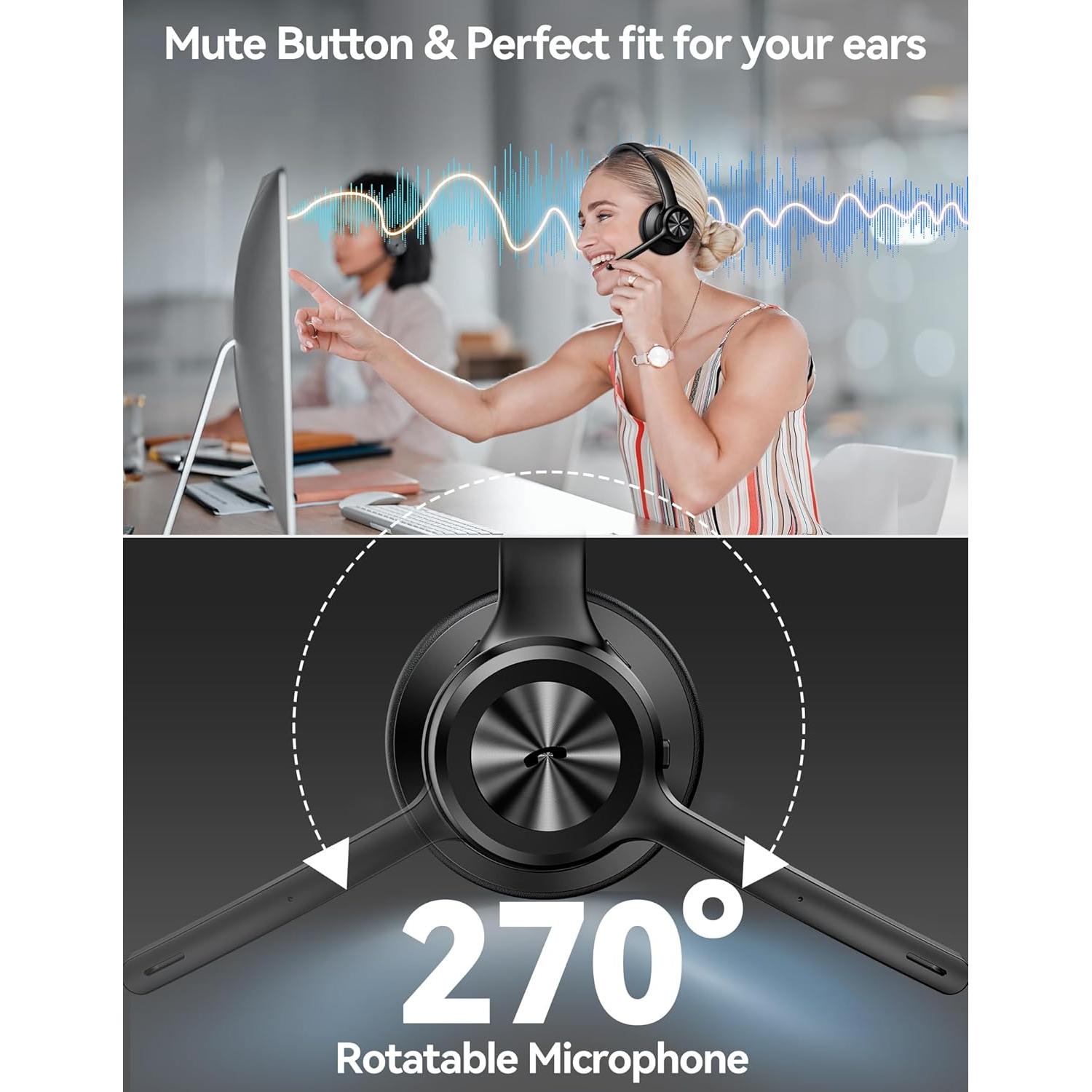 Auriculares Inalámbricos TECKNET TK-HS012 Bluetooth 5.2 50H