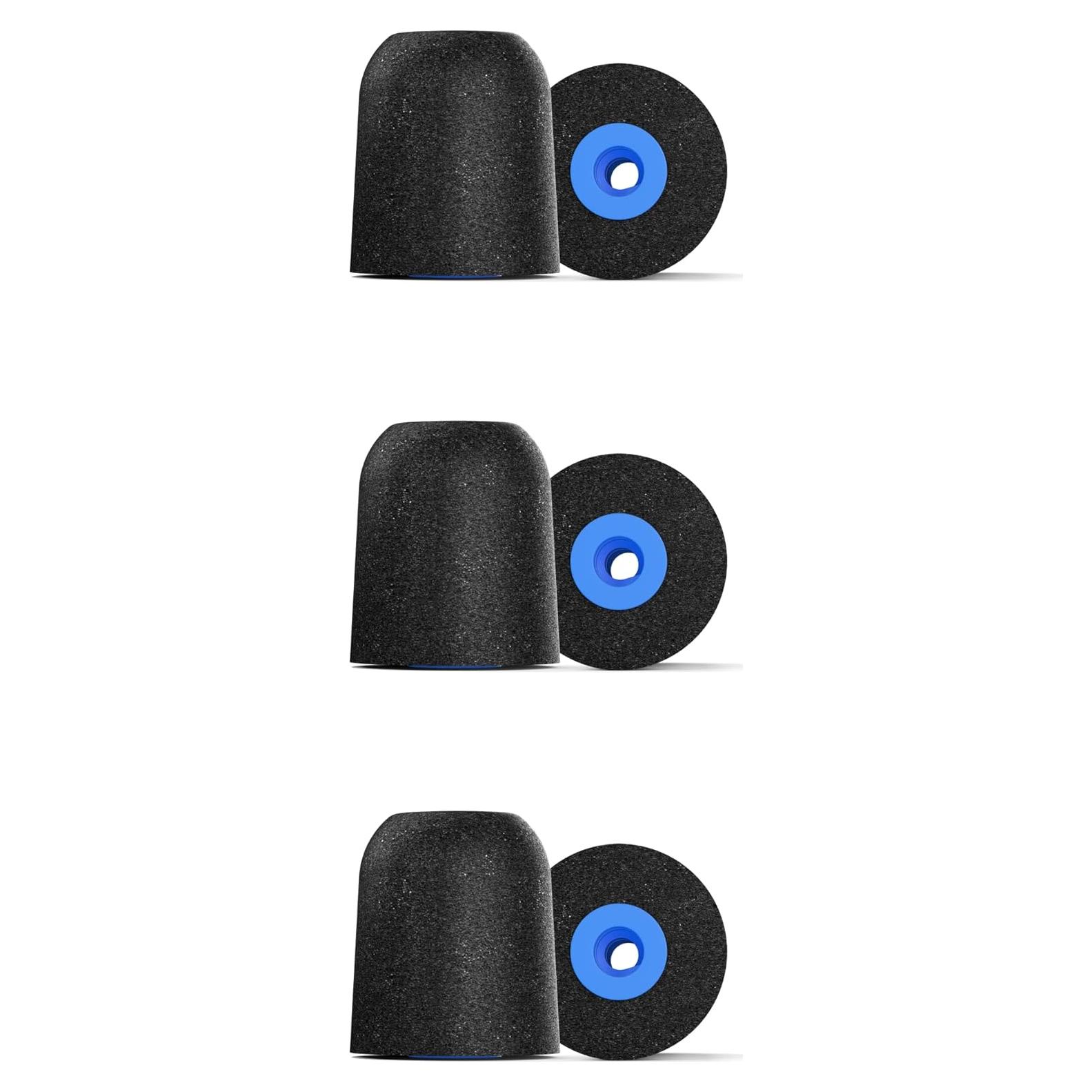 Puntas de espuma viscoelástica Comply para auriculares - Negro, Grande (3 pares)
