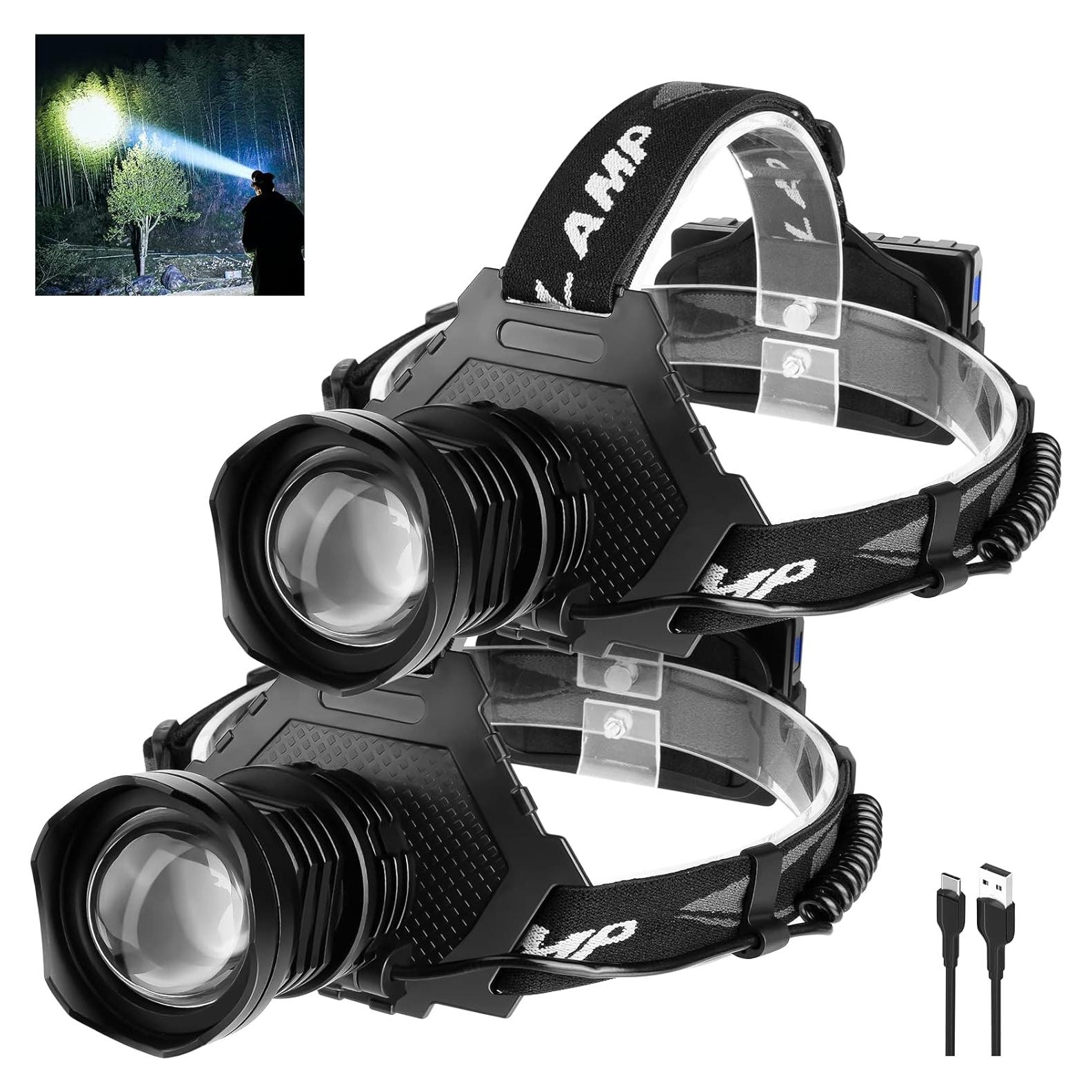 Linterna Frontal Recargable Myipyi H008 3000 Lúmenes IPX7