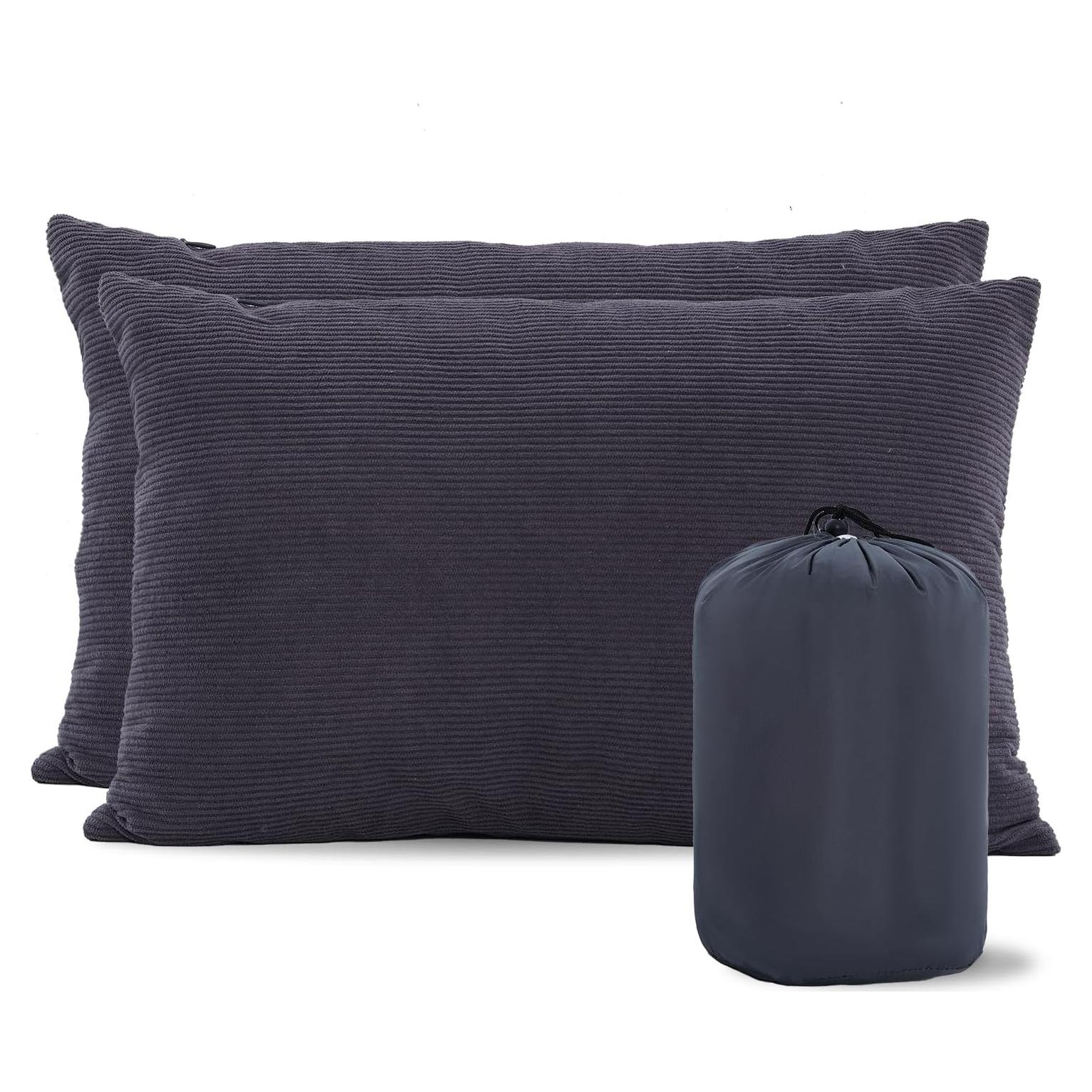 Almohadas de Camping MOON LENCE 2 Pack Mediano Gris