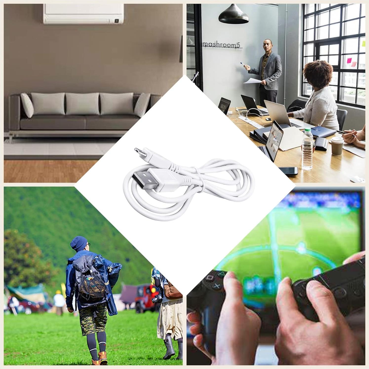 Cable de Carga Micro USB 1.52m Blanco HISPD para Auriculares