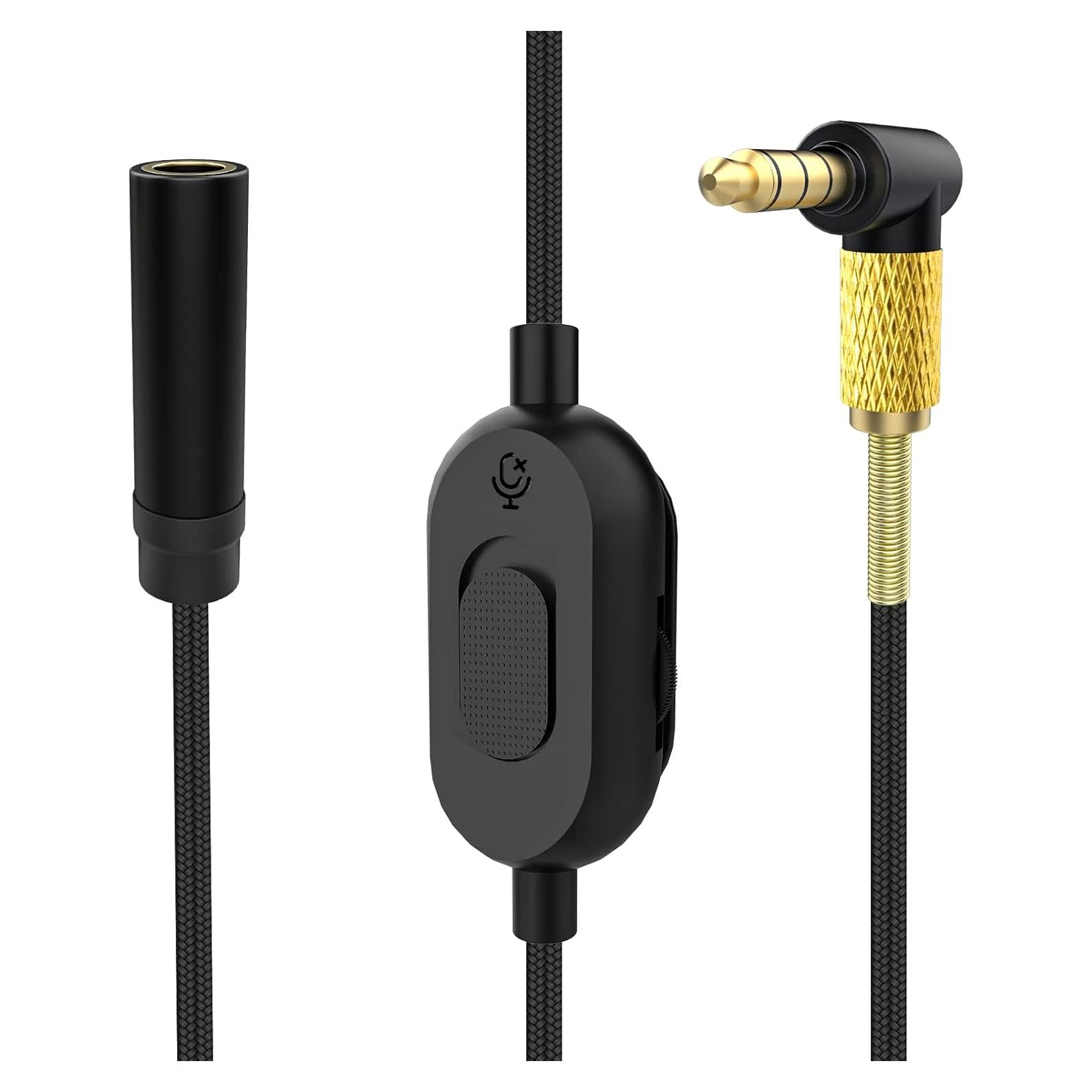 Cable de Extensión para Auriculares Zosvoses 2m con Control de Volumen