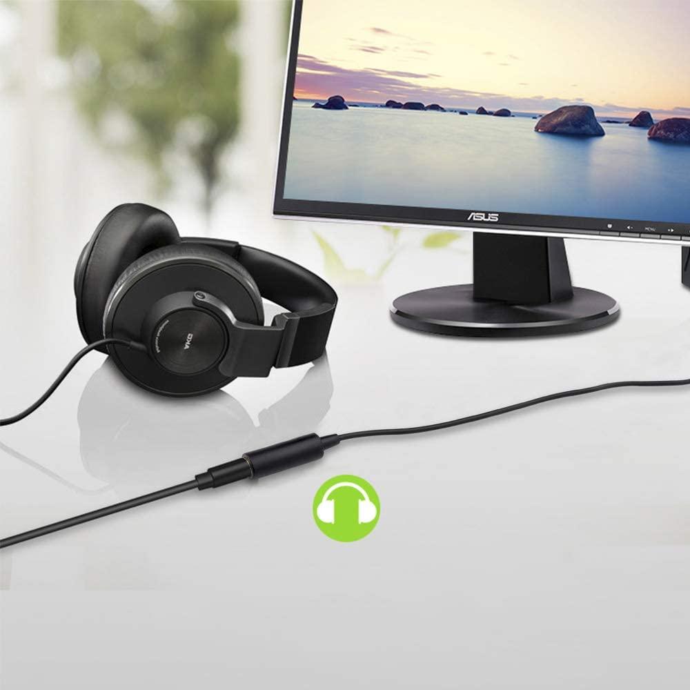 Cable de Extensión para Auriculares Zosvoses 2m con Control de Volumen