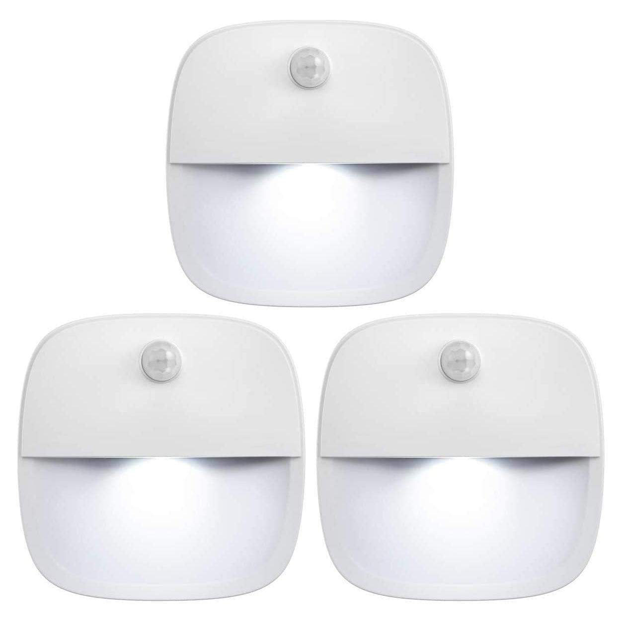 Luz de Sensor de Movimiento AMIR LED 3 Piezas Blanca