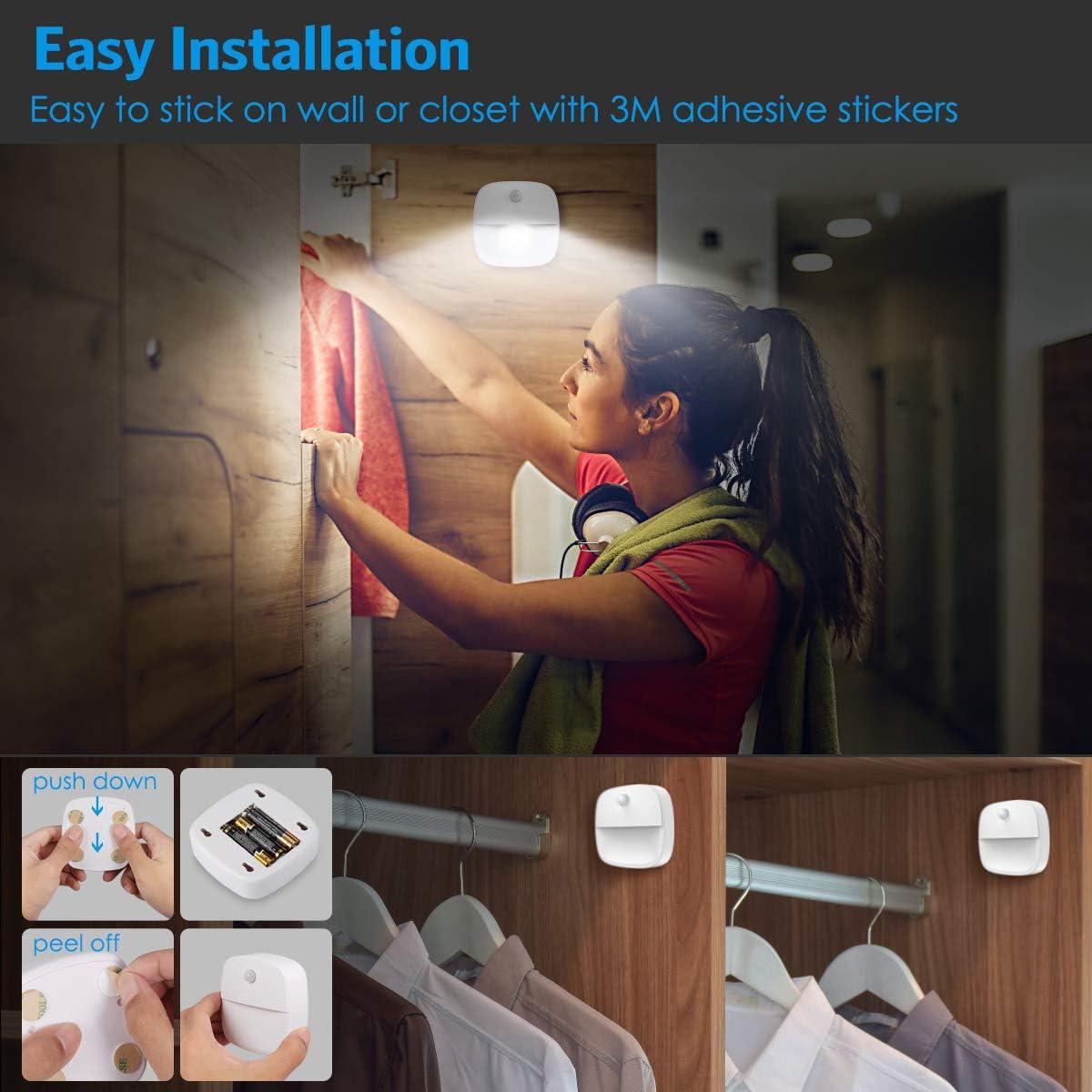 Luz de Sensor de Movimiento AMIR LED 3 Piezas Blanca