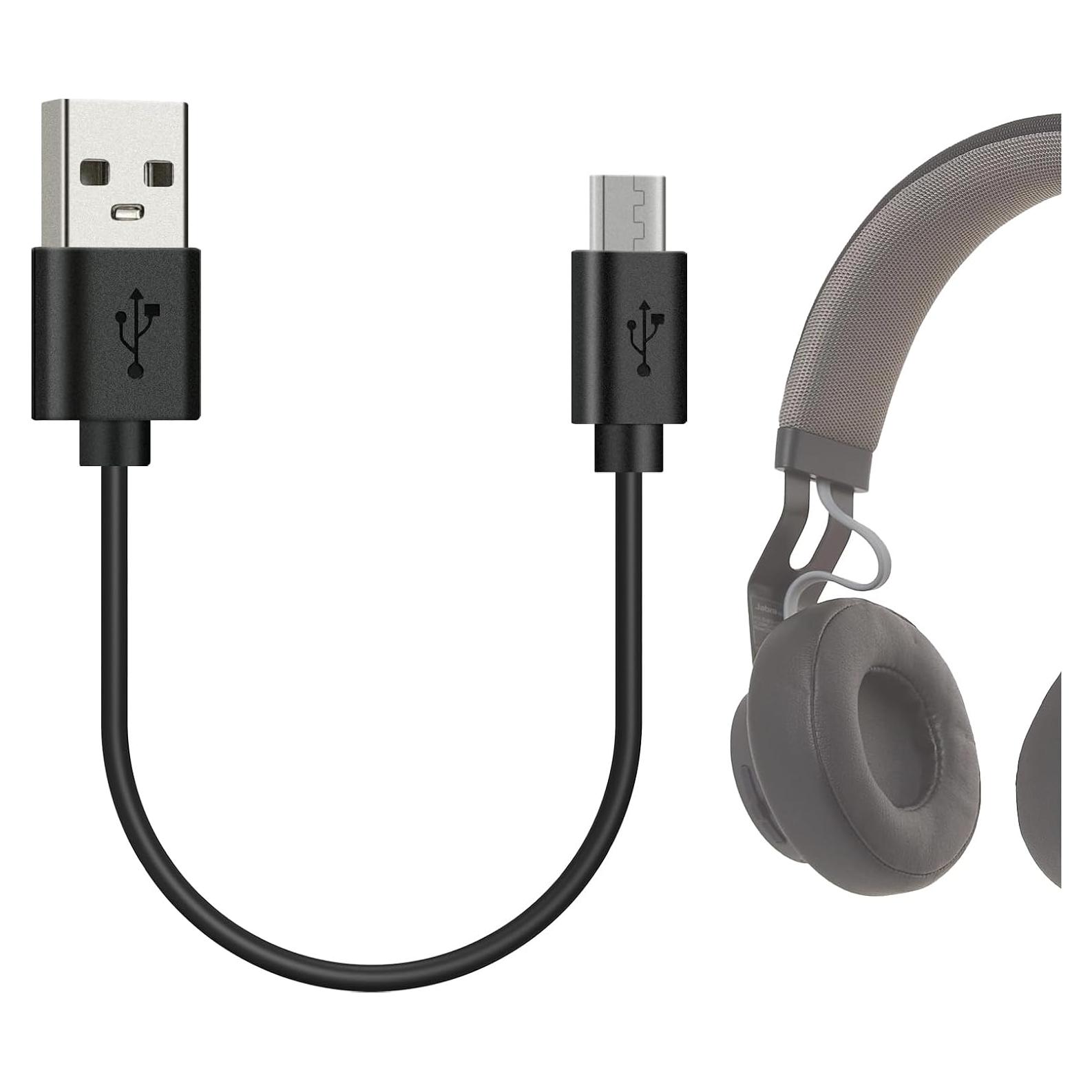 Cable de Carga USB Geekria 30cm para Auriculares Jabra