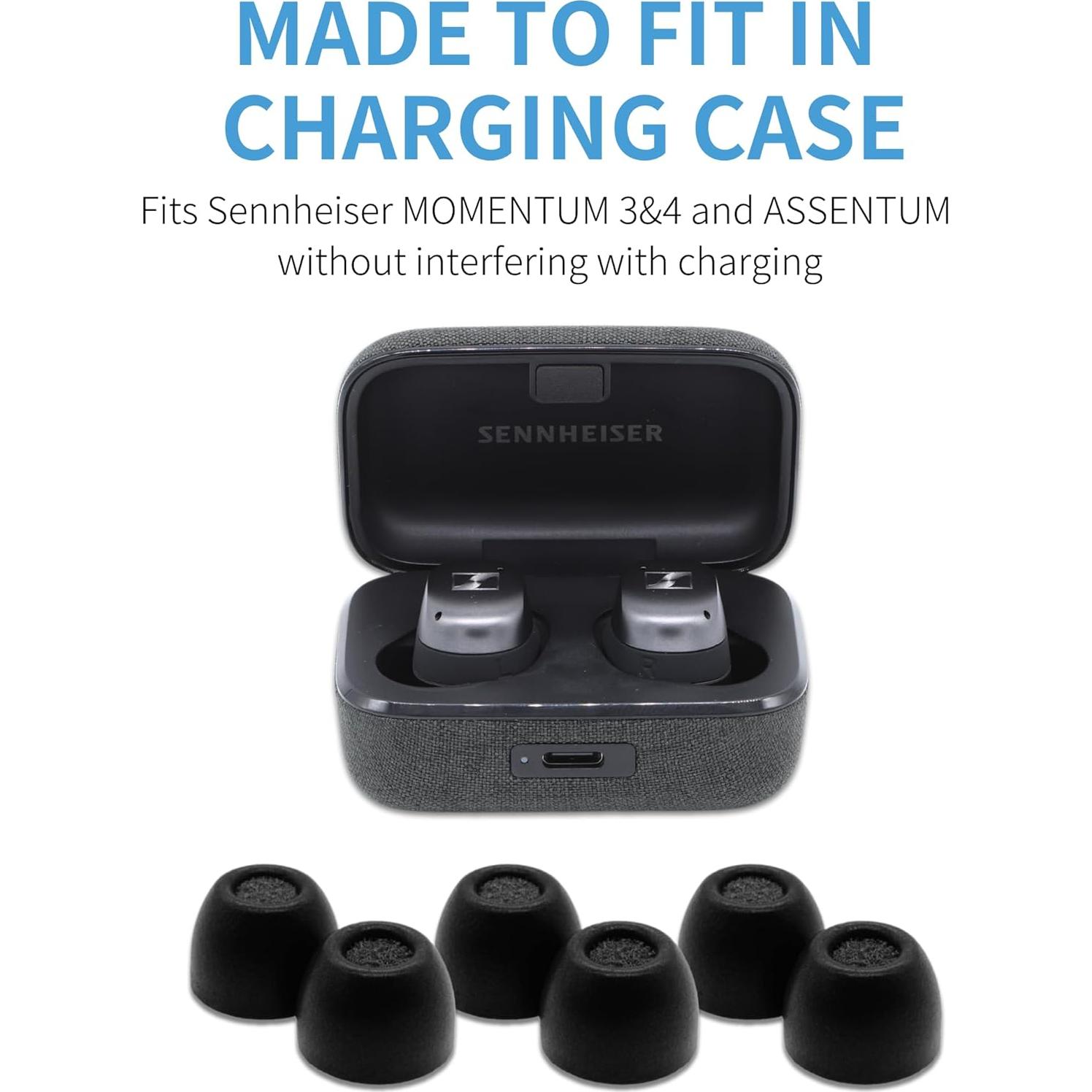 Puntas de Auricular Comply TrueGrip para Sennheiser Momentum 3, 4 - 3 Pares