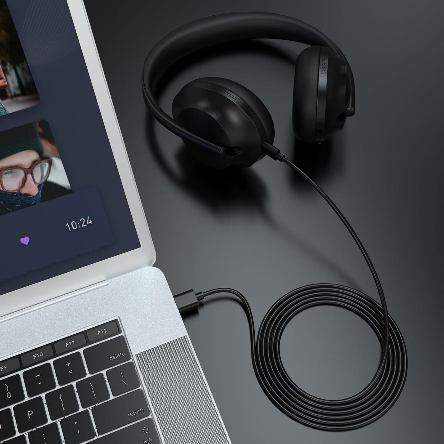 Cable USB C 1.5m Gneinour para Auriculares Bose Sport y QC45