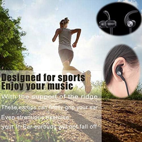 Pack: 3 Pairs (LMS) Ear Wing Tips Silicone Hooks Replacement Fins, 3 Pairs (LMS) Eartips Replacement Buds for in-Ear Sport Earphone, 2 Pcs 360 Cord Clips, for Jaybird X4 X3 X2 X More