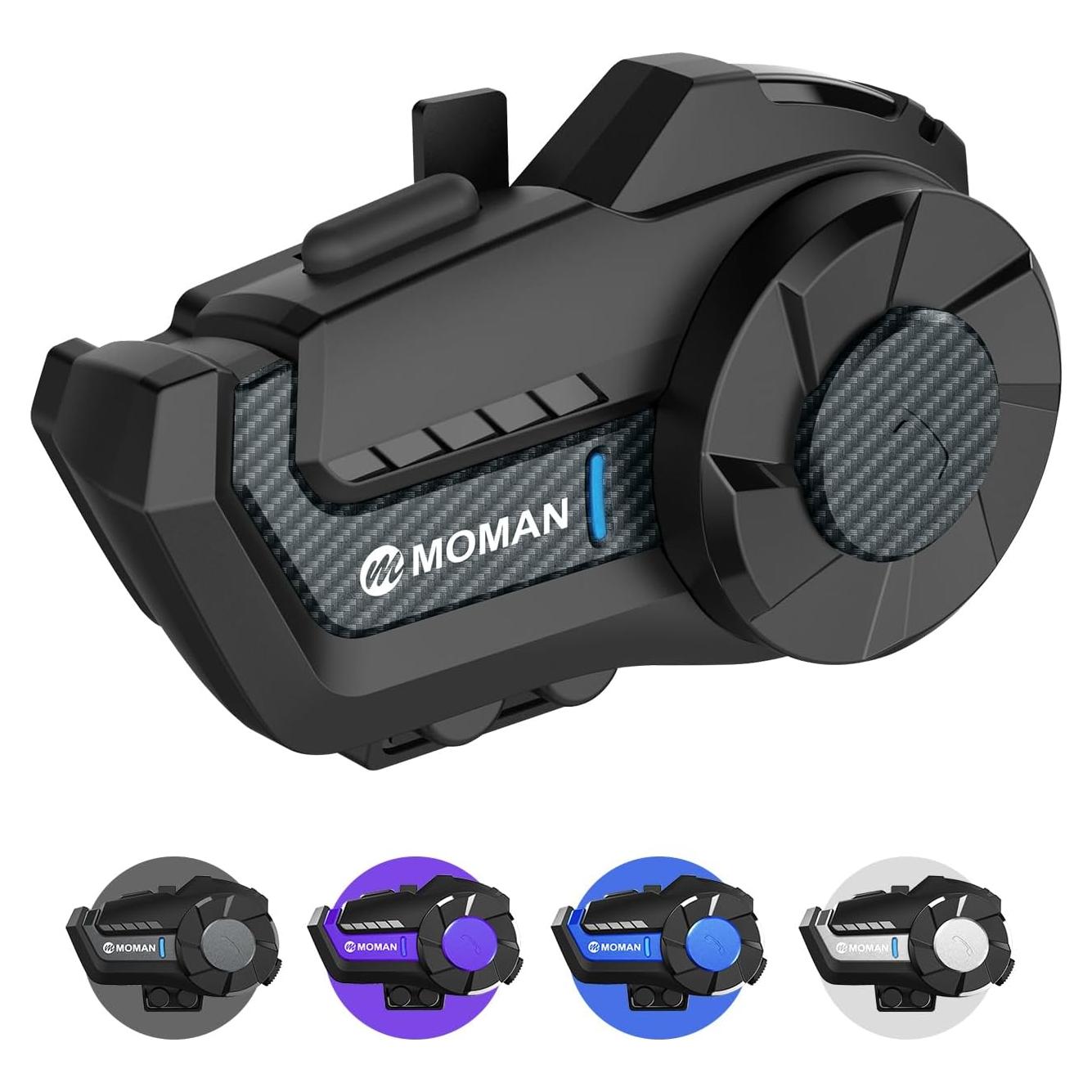 Intercomunicador Inalámbrico Moman H2 Pro 5.1 Carbono 1 Pack