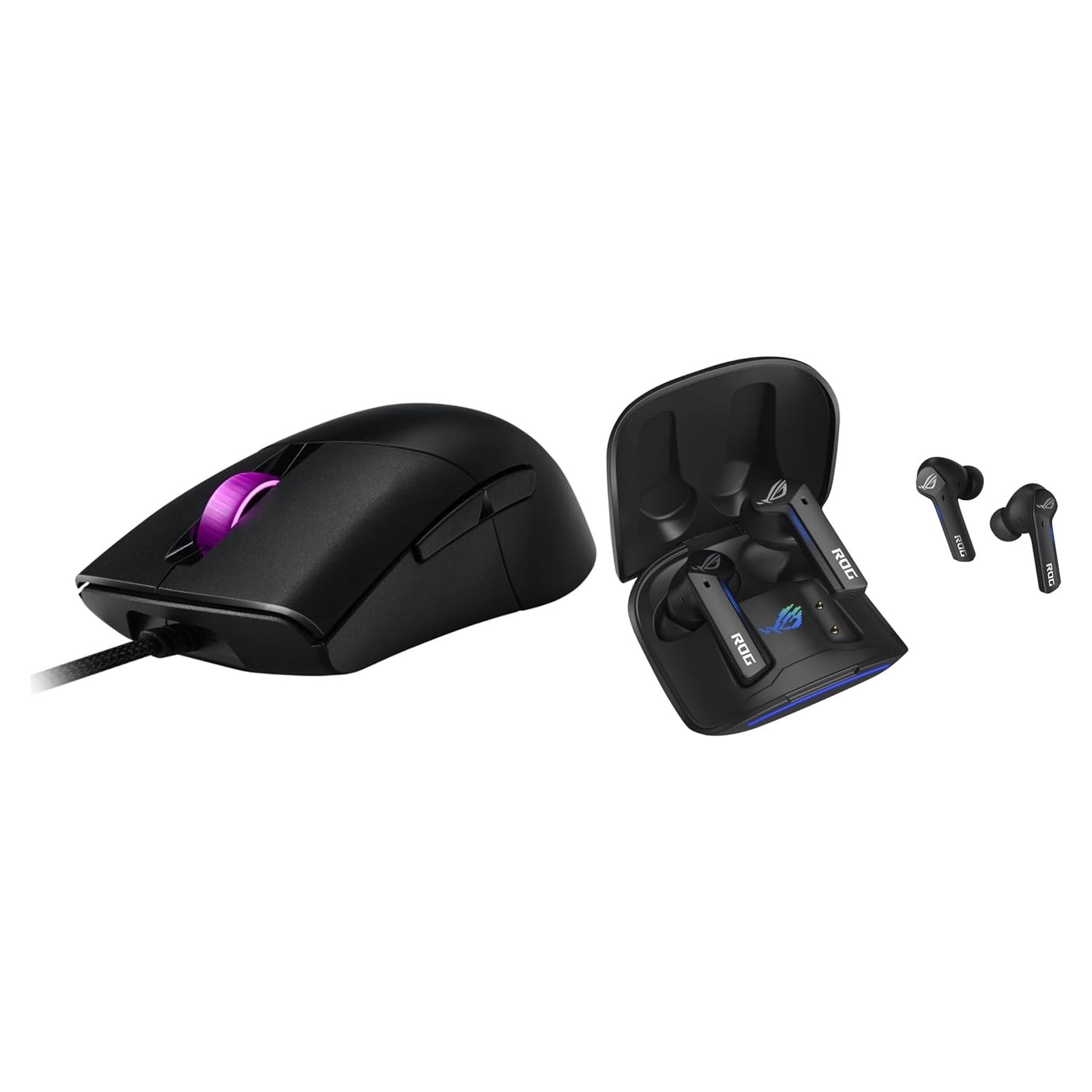 Kit Gaming ASUS ROG: Ratón Óptico FPS 16,000 dpi + Auriculares Inalámbricos