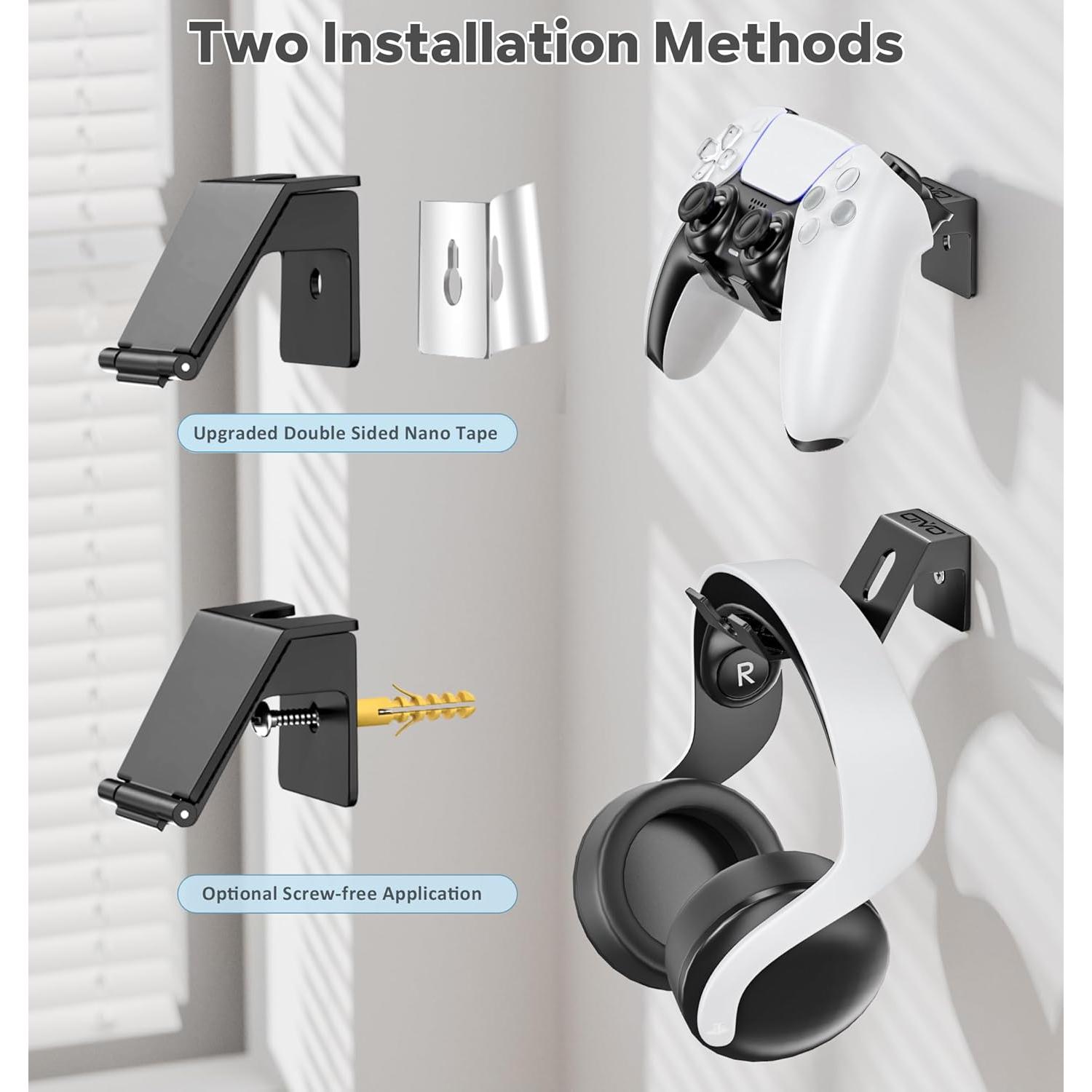 Soporte de Pared OIVO para Controladores y Auriculares - 4 Piezas