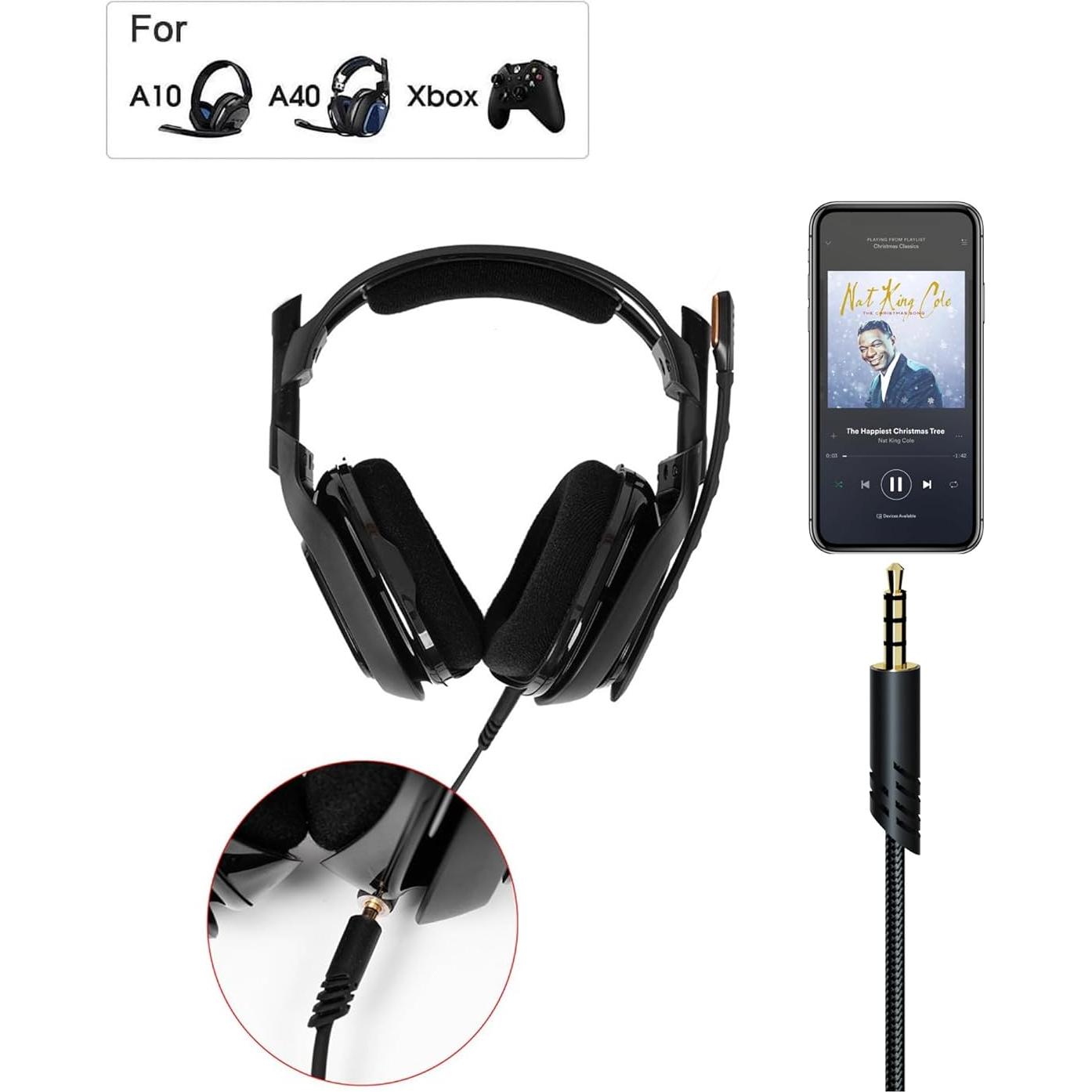 Cable de Reemplazo Astro A40 con Silencio en Línea 2m