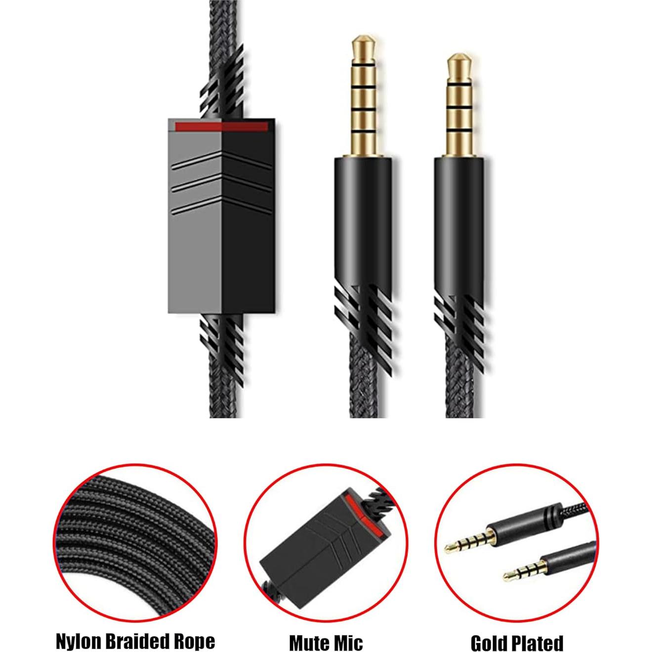 Cable de Reemplazo Astro A40 con Silencio en Línea 2m