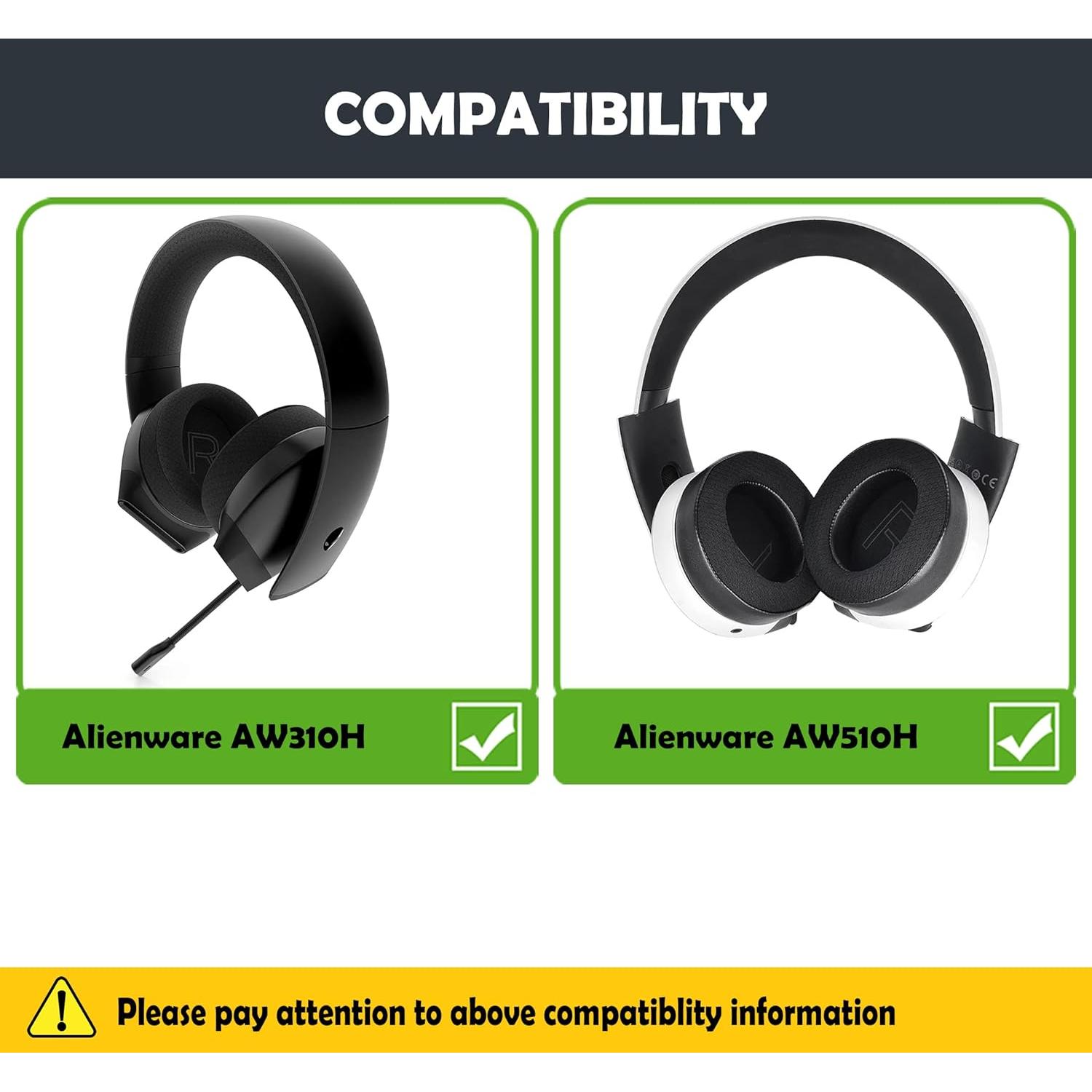 Almohadillas de Reemplazo Gel Frío HTINDUSTRY para Auriculares Alienware