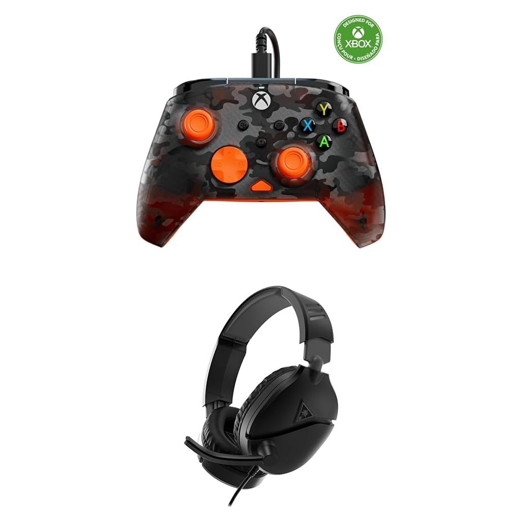 Paquete Controlador Turtle Beach Rematch Core + Auriculares Recon 70