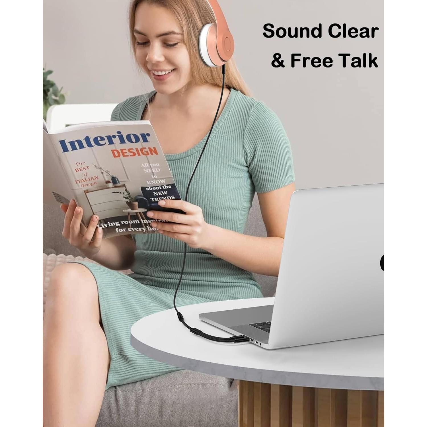 Divisor de Micrófono y Auriculares Bordsek 3.5mm 2-en-1