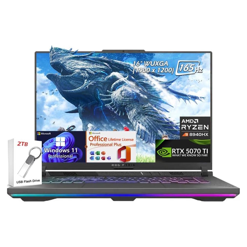 Laptop para Juegos ASUS ROG Strix G16 Ryzen 9 64GB RAM 4TB SSD