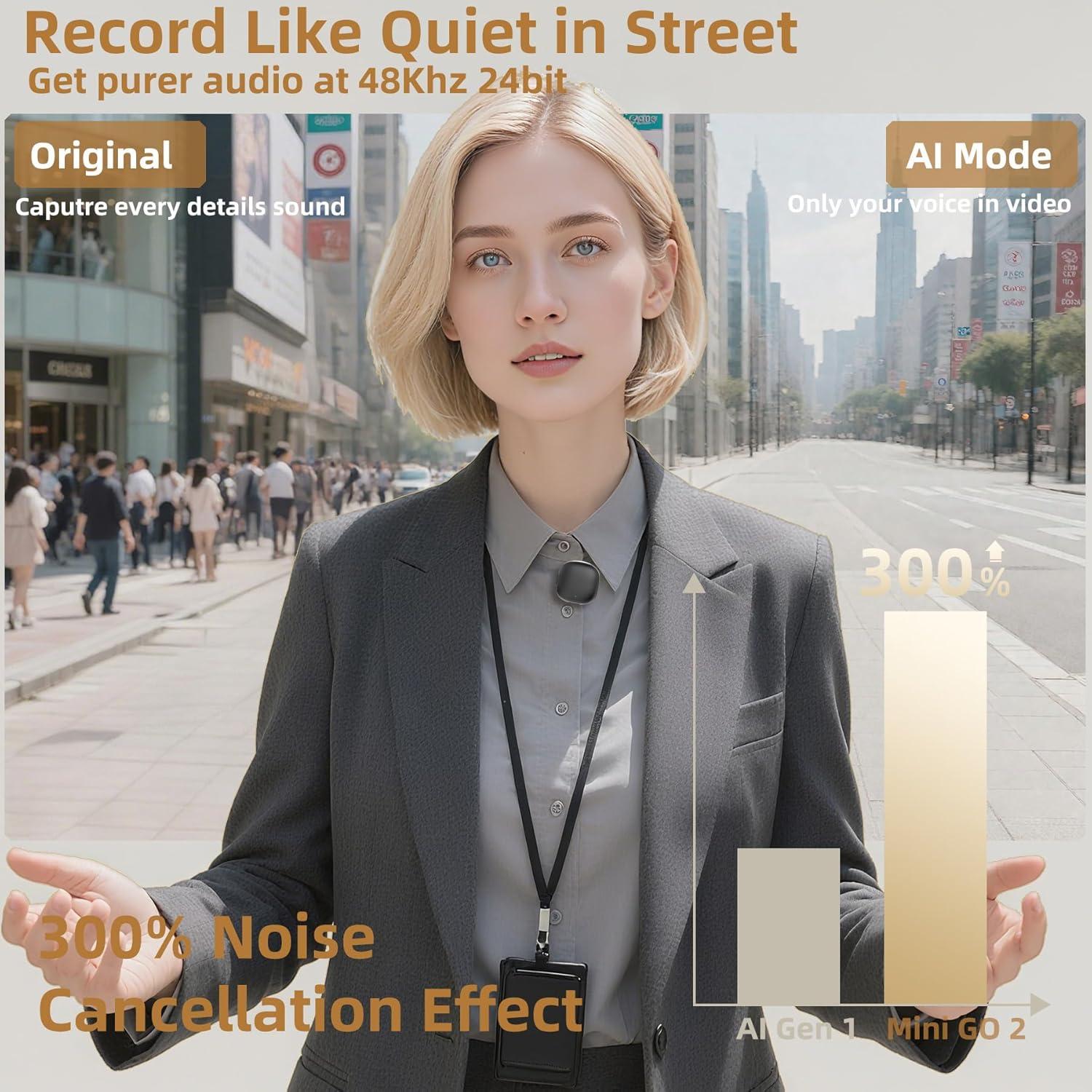 Micrófono Inalámbrico NoteVox Mini Go 2 USB C con Cancelación AI