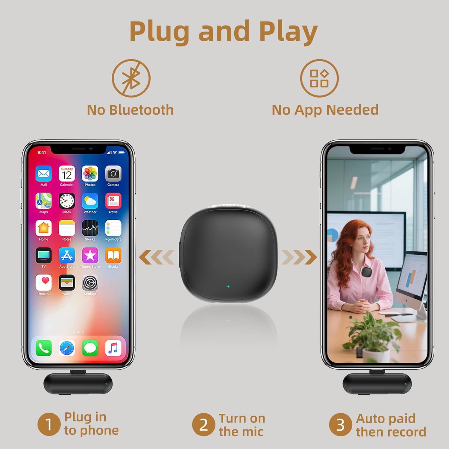 Micrófono Inalámbrico NoteVox Mini Go 2 USB C con Cancelación AI