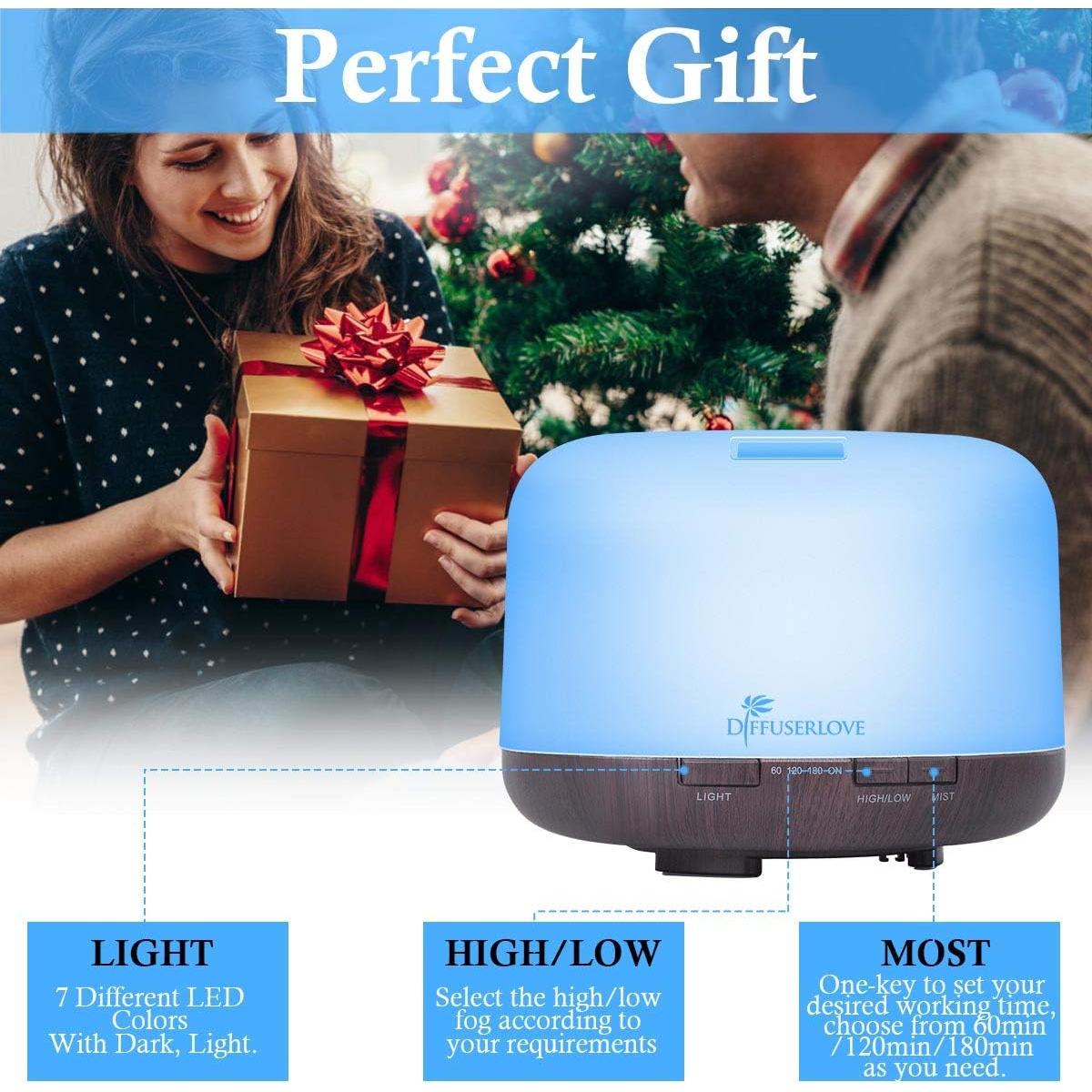 Difusor de Aceite Esencial Diffuserlove 500ML Control Remoto