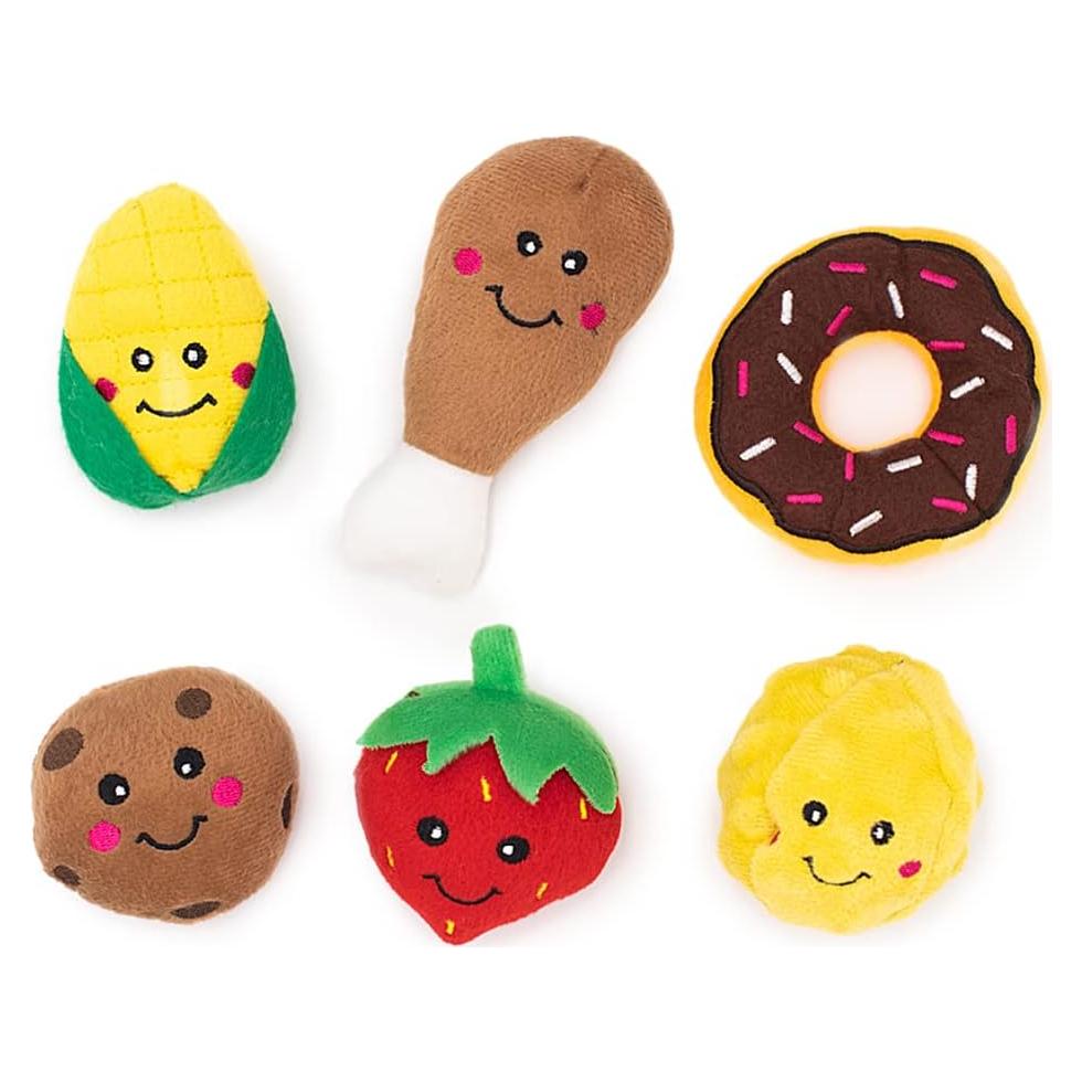 Juguetes Interactivos para Perros ZippyPaws Burrow Miniz - Paquete de 6