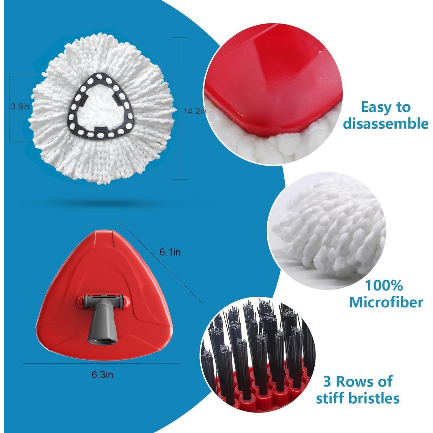 Juego de 4 Cabezas de Repuesto Mopas Giratorias O Cedar EasyWring