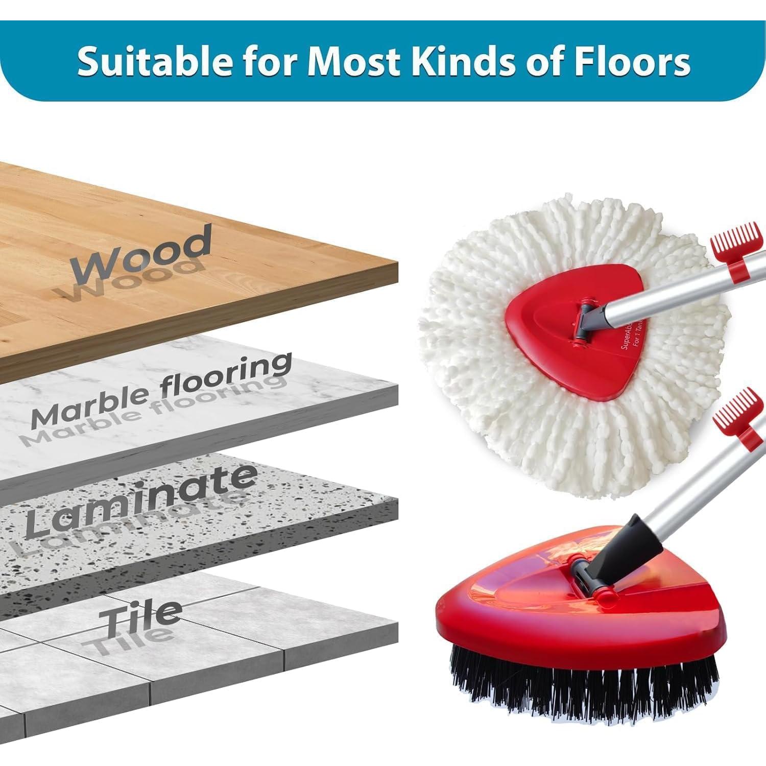 Juego de 4 Cabezas de Repuesto Mopas Giratorias O Cedar EasyWring