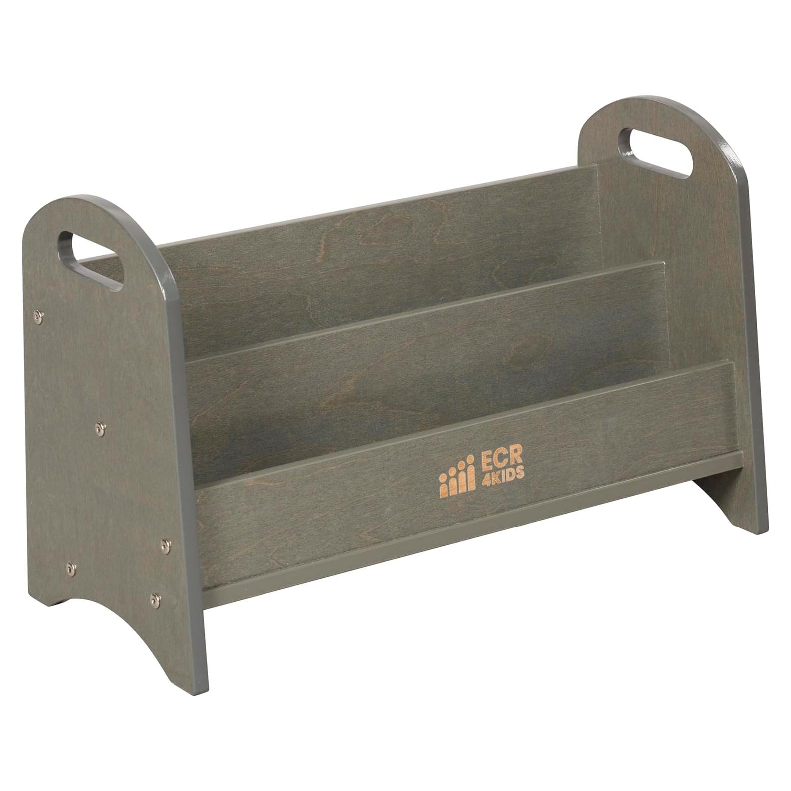 Estantería ECR4Kids Expositor de Libros 2 Estantes Lavado Gris