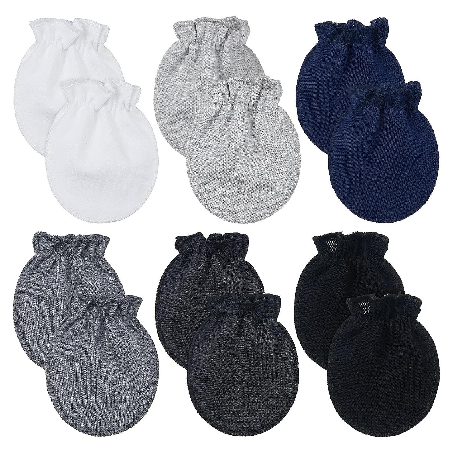 Syhood 6 Pares Manoplas de Algodón para Bebés 0-6 Meses