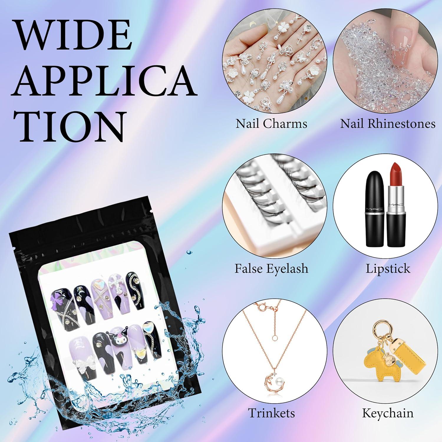 Juego de 201 Bolsas de Empaque para Uñas Yazabai Holográficas