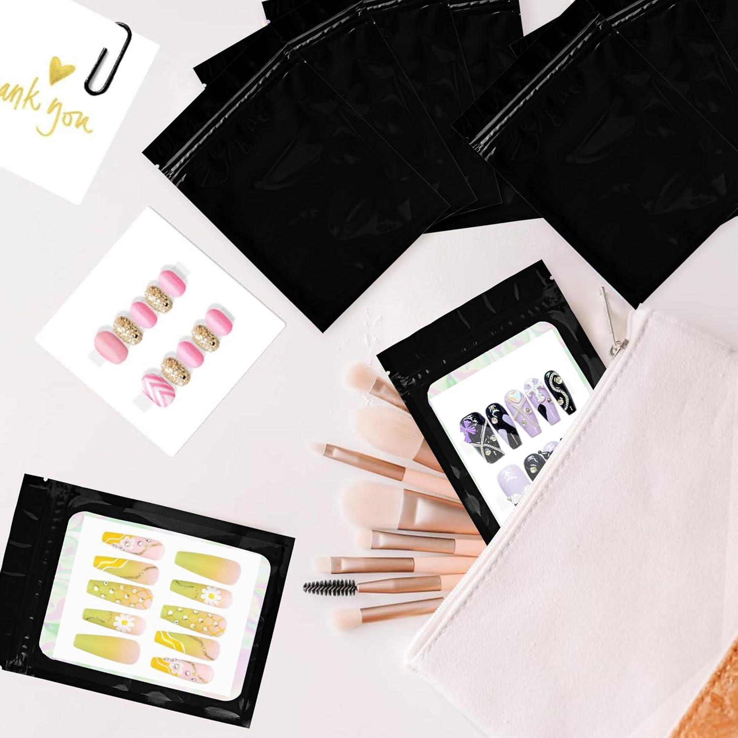 Juego de 201 Bolsas de Empaque para Uñas Yazabai Holográficas