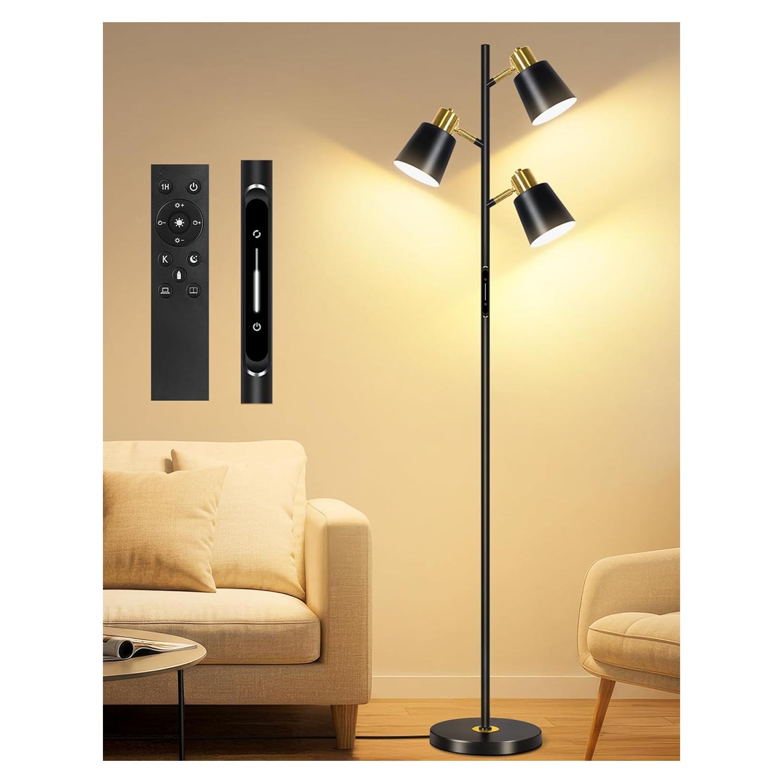 Lámpara de Pie LED OUTON Regulable con Control Remoto 170 cm