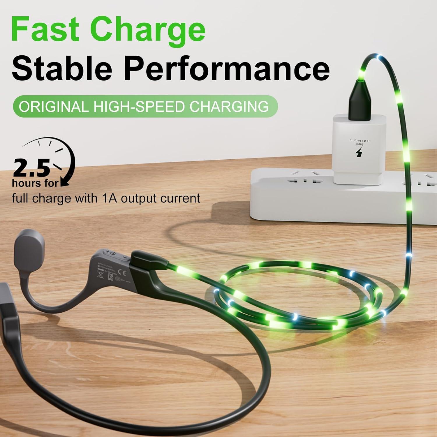 Cable de Carga Magnético USB 4 Pines para Shokz OpenSwim Pro S710 - 2 Pack 1.01m