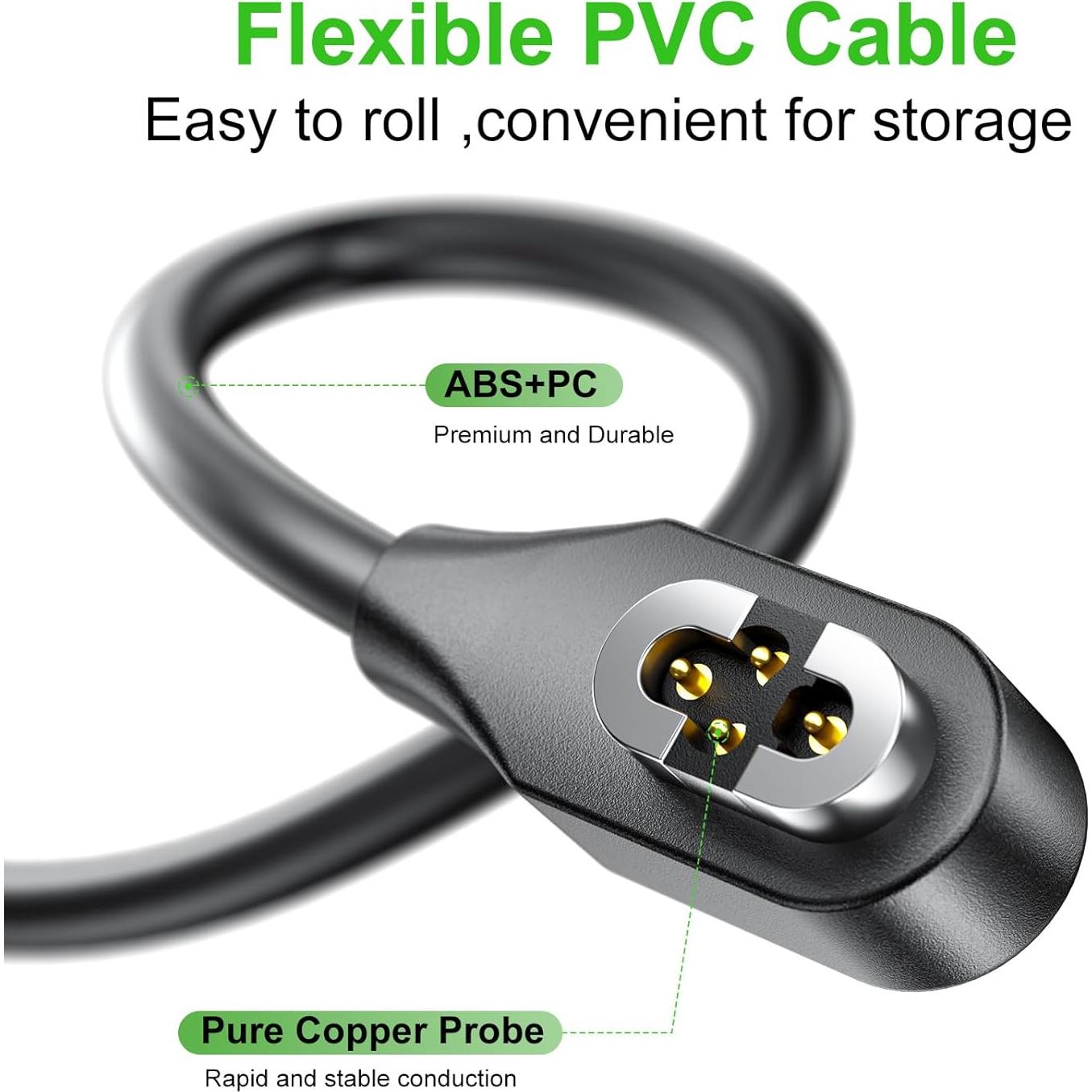 Cable de Carga Magnético USB 4 Pines para Shokz OpenSwim Pro S710 - 2 Pack 1.01m