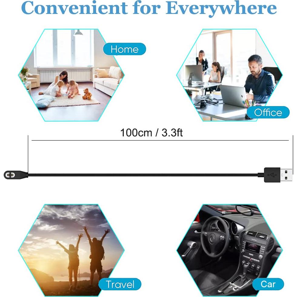 Cable de Carga 2x Threeeggs para Auriculares Shokz OpenRun