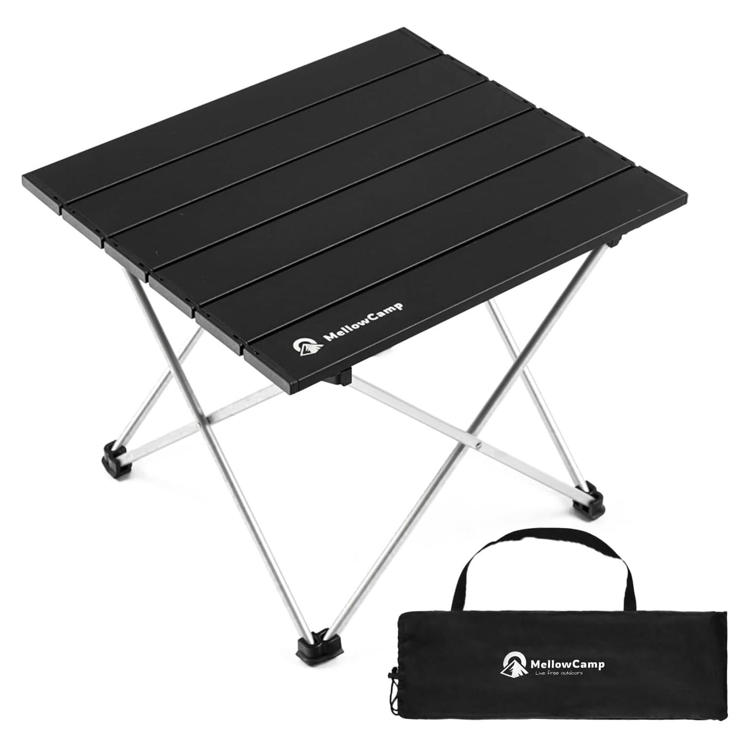 Mesa Plegable Ultraligera MellowCamp FT013 Negra 39.6x34.5cm