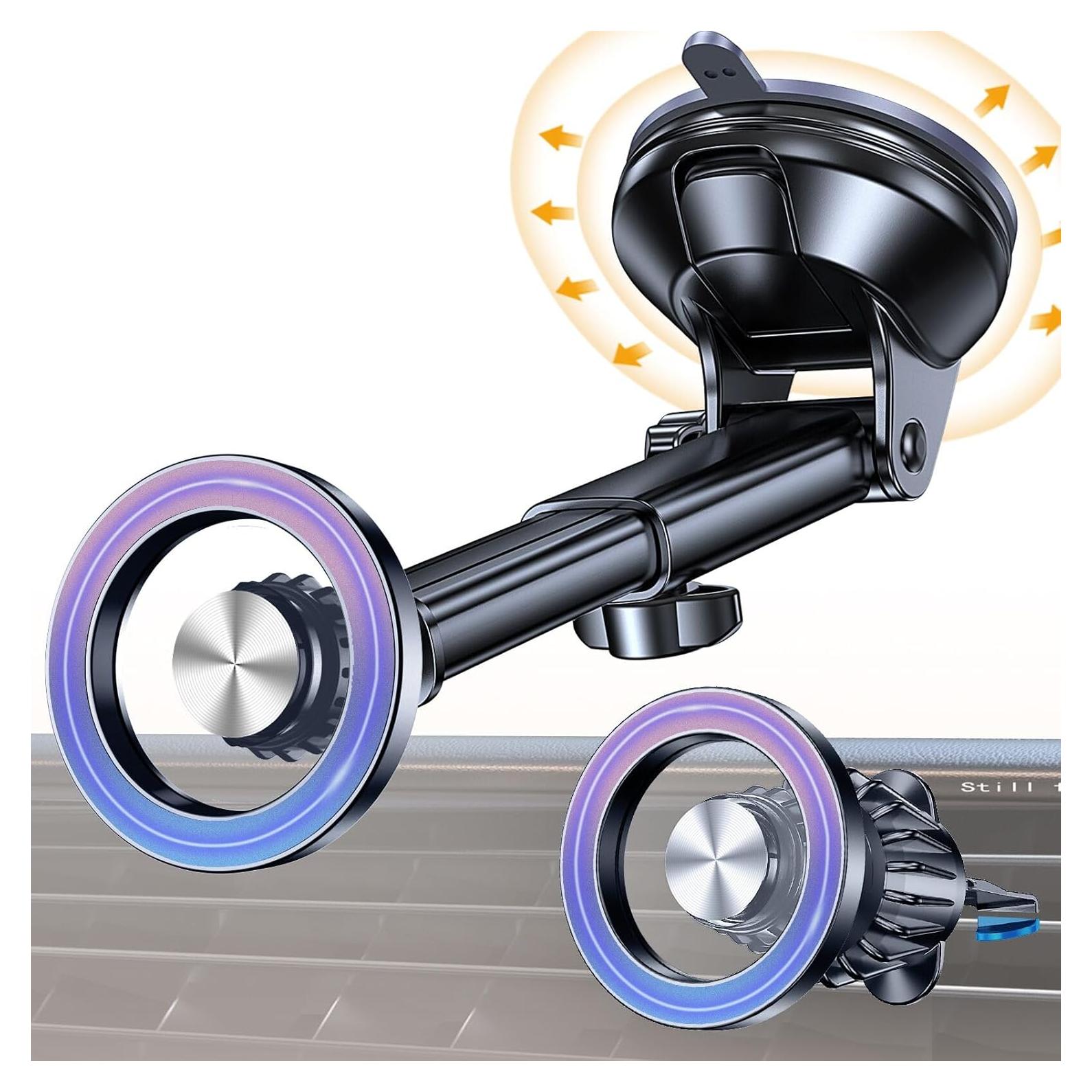 Soporte para Auto Coolpow MagSafe Ajustable 360° Negro