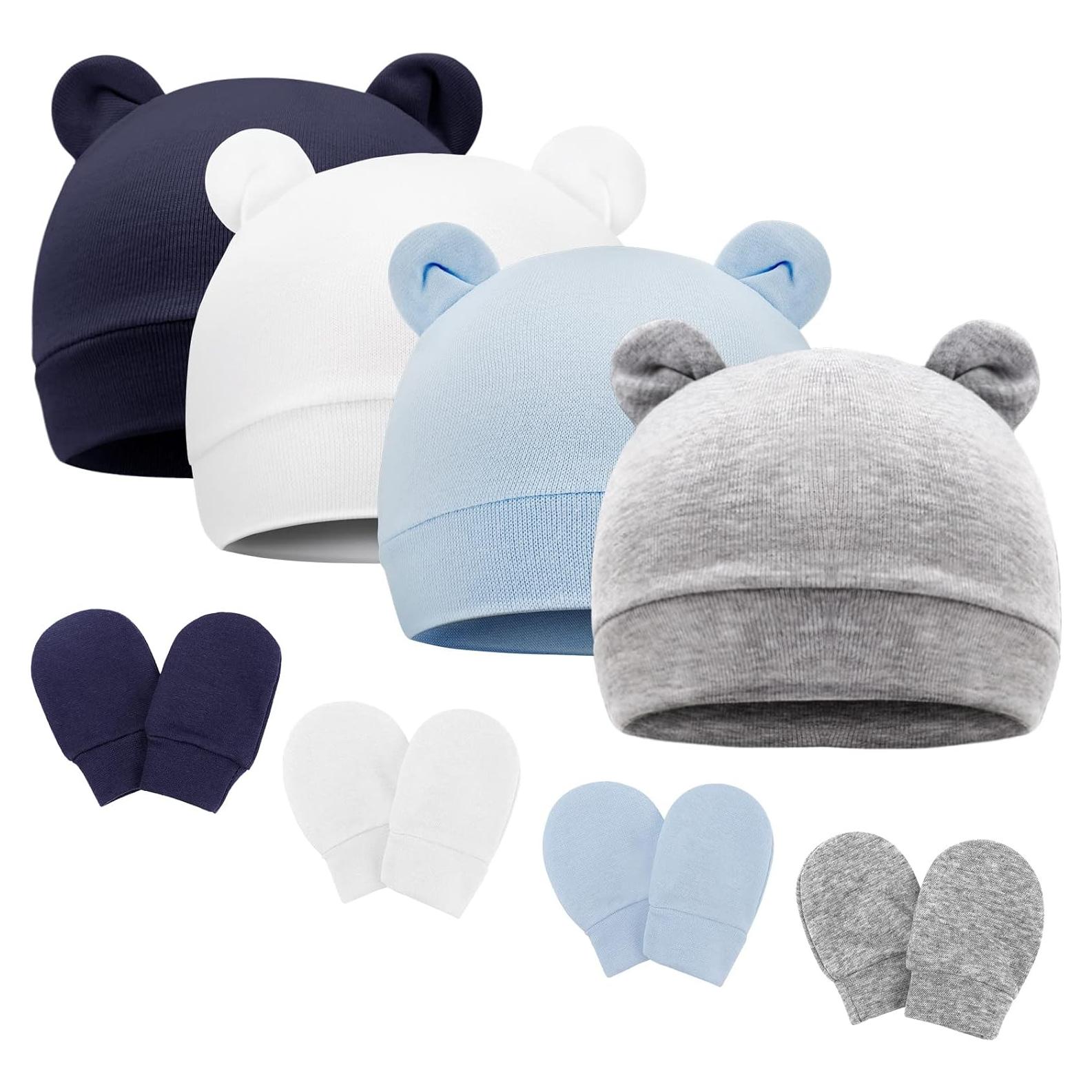 Conjunto Gorro y Manoplas Orejas de Oso AQOKKA 0-3 Meses