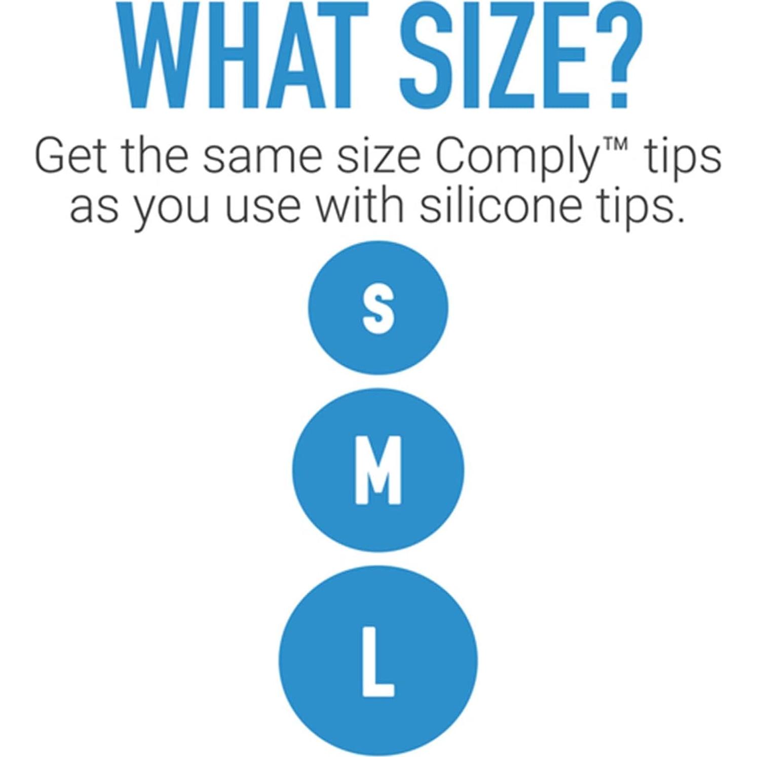 Consejos de espuma viscoelástica Comply TrueGrip para Sennheiser Momentum y CX-400BT - 3 pares, Mediano