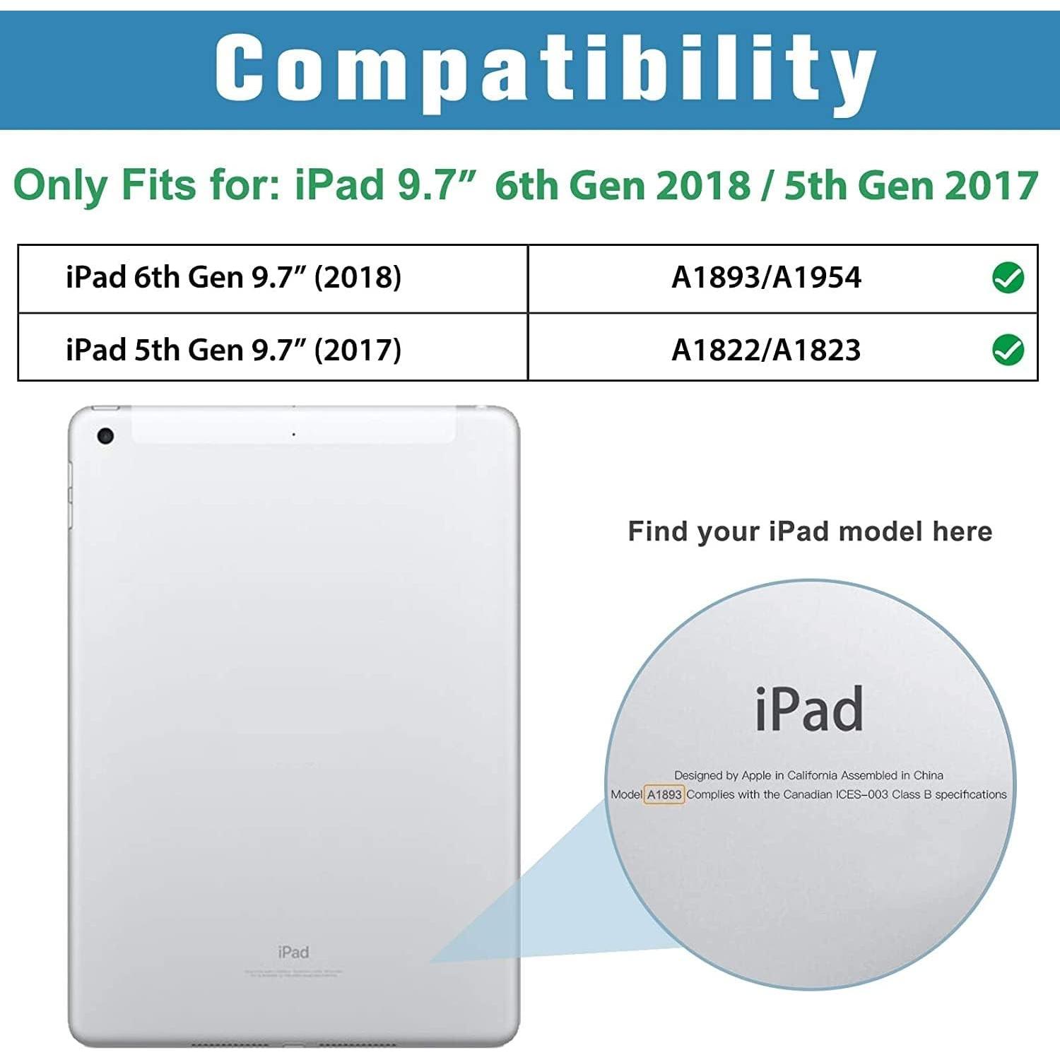 Funda ProCase para iPad 9.7" 2018/2017 Ultra Delgada Roja