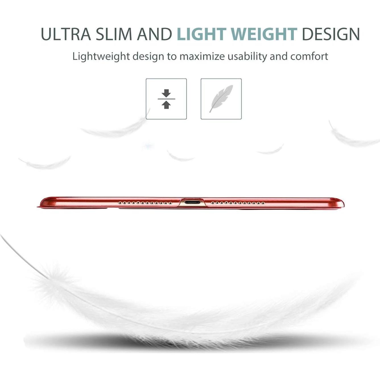 Funda ProCase para iPad 9.7" 2018/2017 Ultra Delgada Roja