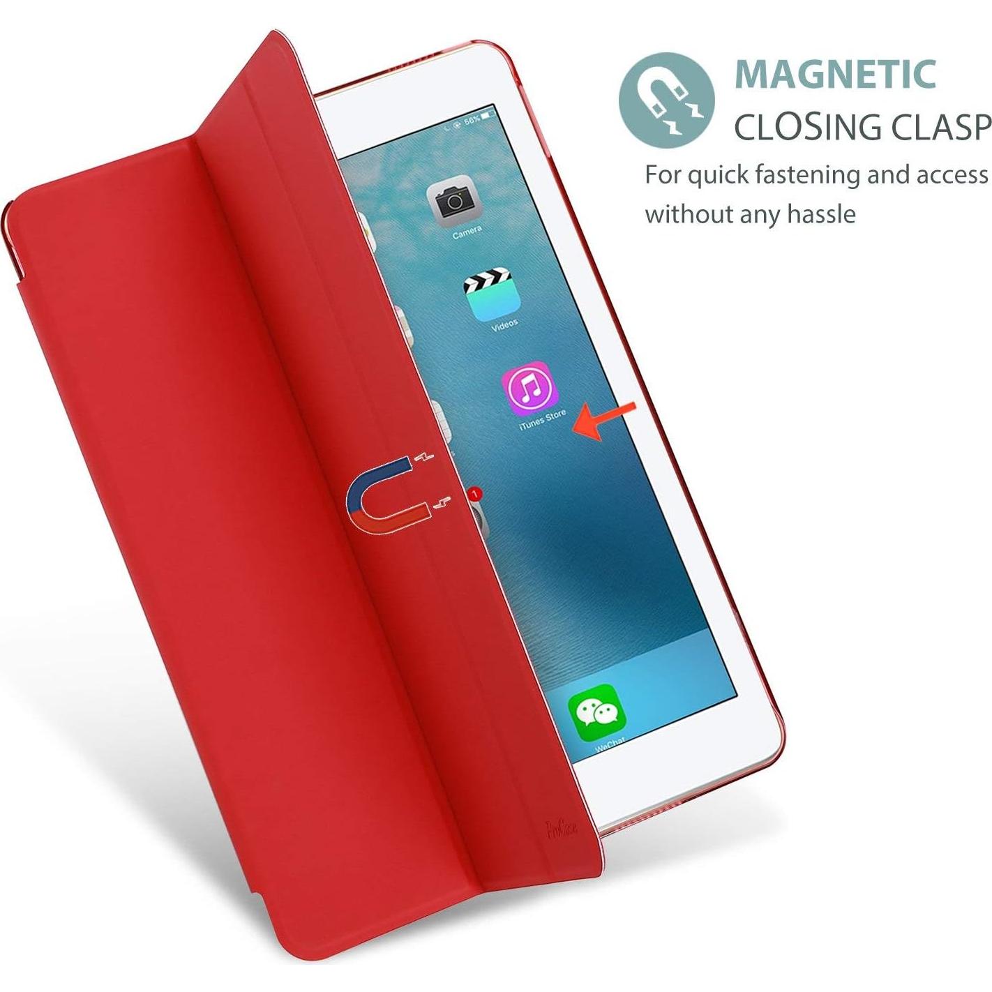 Funda ProCase para iPad 9.7" 2018/2017 Ultra Delgada Roja