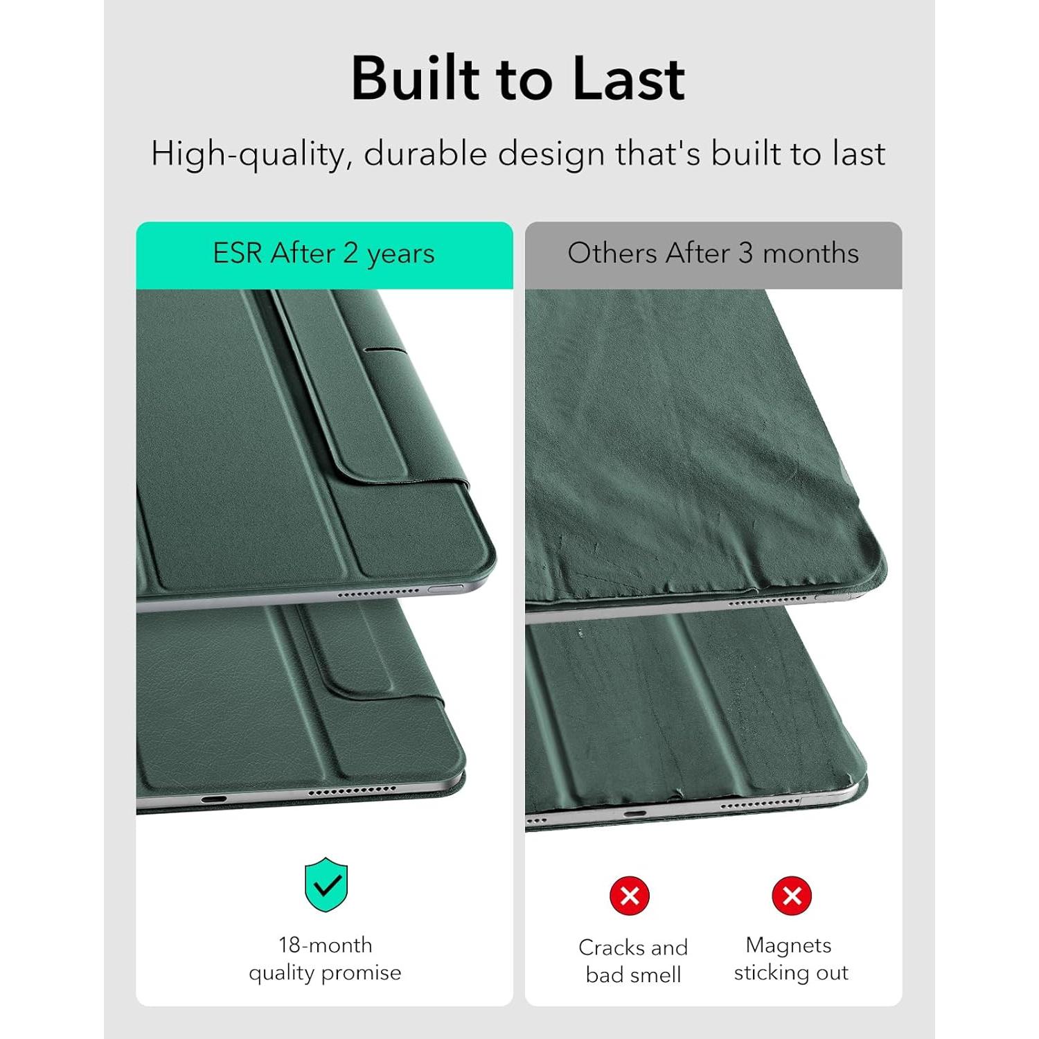 Funda ESR para iPad Air 11" M3/M2 2024/2025 Verde Bosque